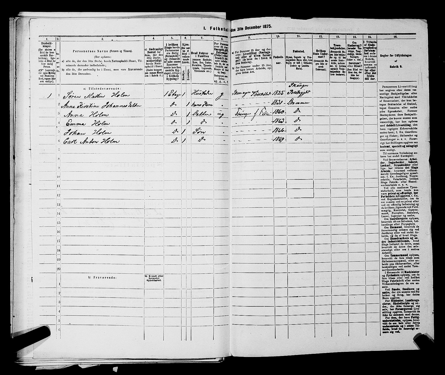 SAKO, 1875 census for 0602 Drammen, 1875, p. 2162