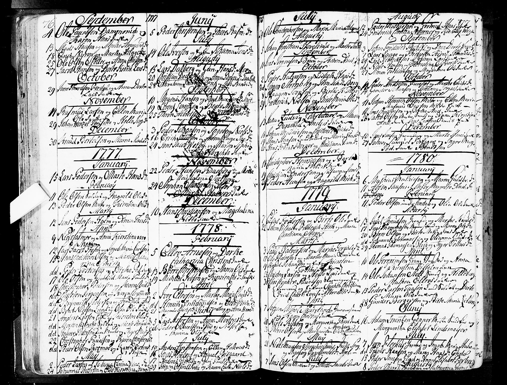 Oslo domkirke Kirkebøker, SAO/A-10752/F/Fa/L0004: Parish register (official) no. 4, 1743-1786, p. 76-77