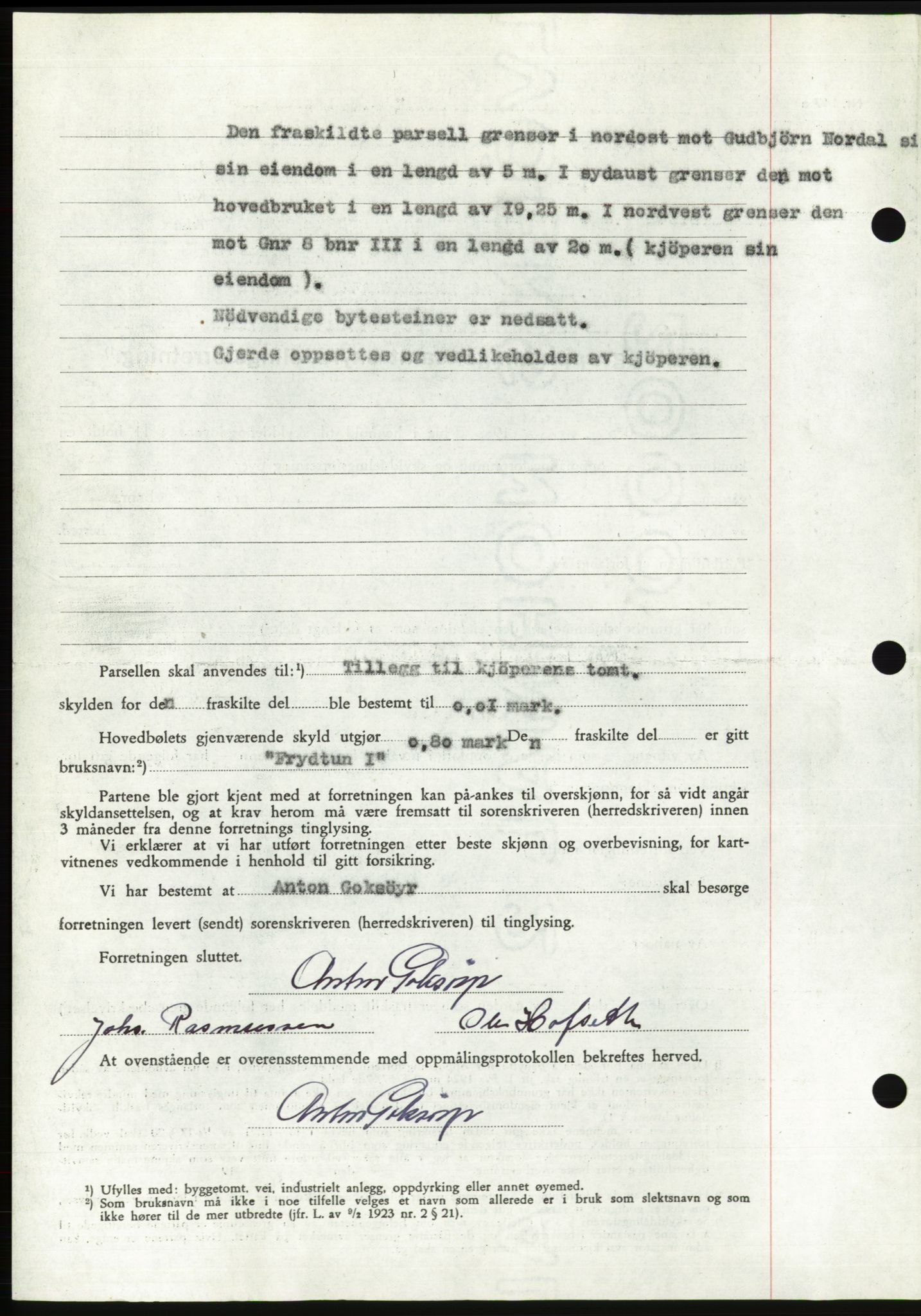Søre Sunnmøre sorenskriveri, AV/SAT-A-4122/1/2/2C/L0105: Mortgage book no. 31A, 1956-1957, Diary no: : 2451/1956