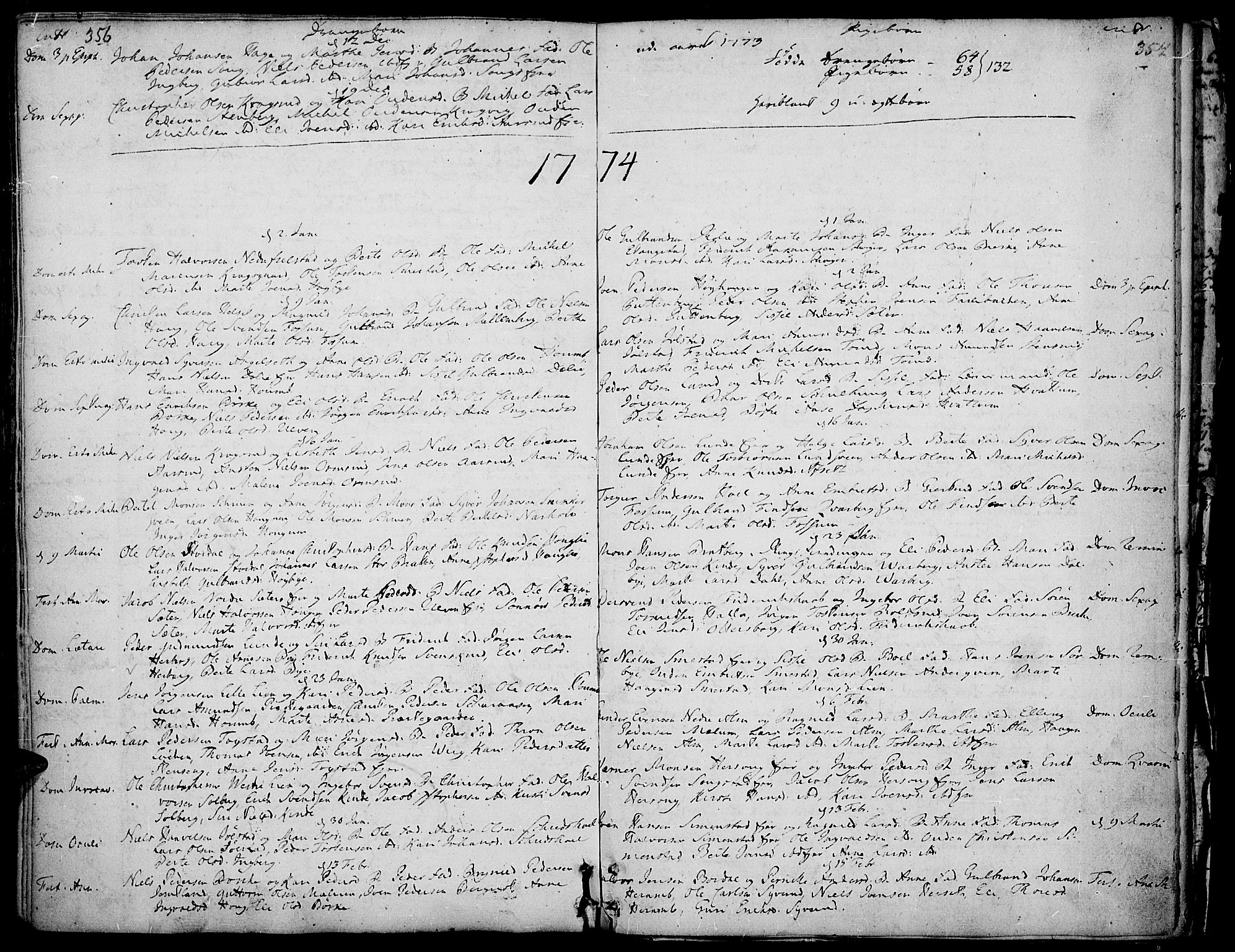 Ringsaker prestekontor, AV/SAH-PREST-014/K/Ka/L0002: Parish register (official) no. 2, 1747-1774, p. 356-357