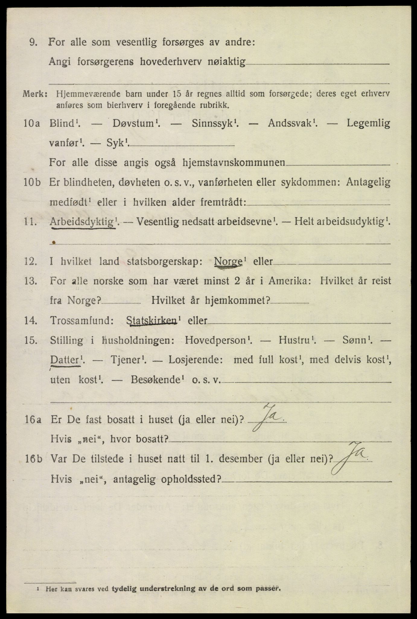 SAH, 1920 census for Kvikne, 1920, p. 975