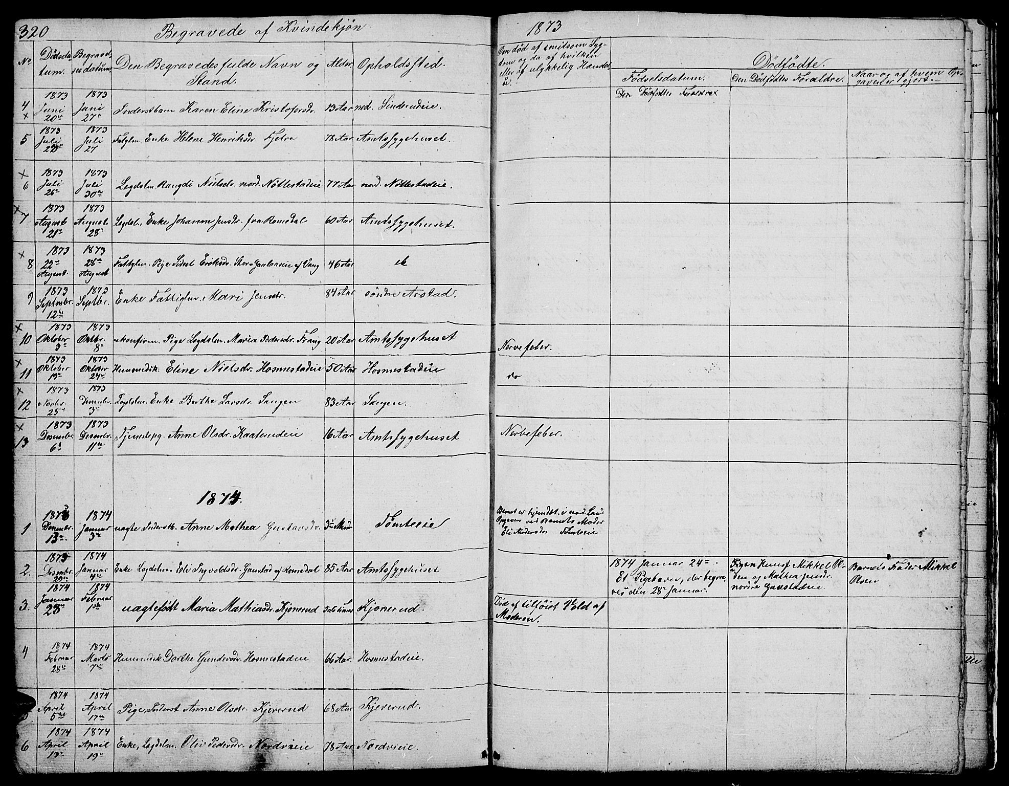 Stange prestekontor, AV/SAH-PREST-002/L/L0002: Parish register (copy) no. 2, 1838-1879, p. 320