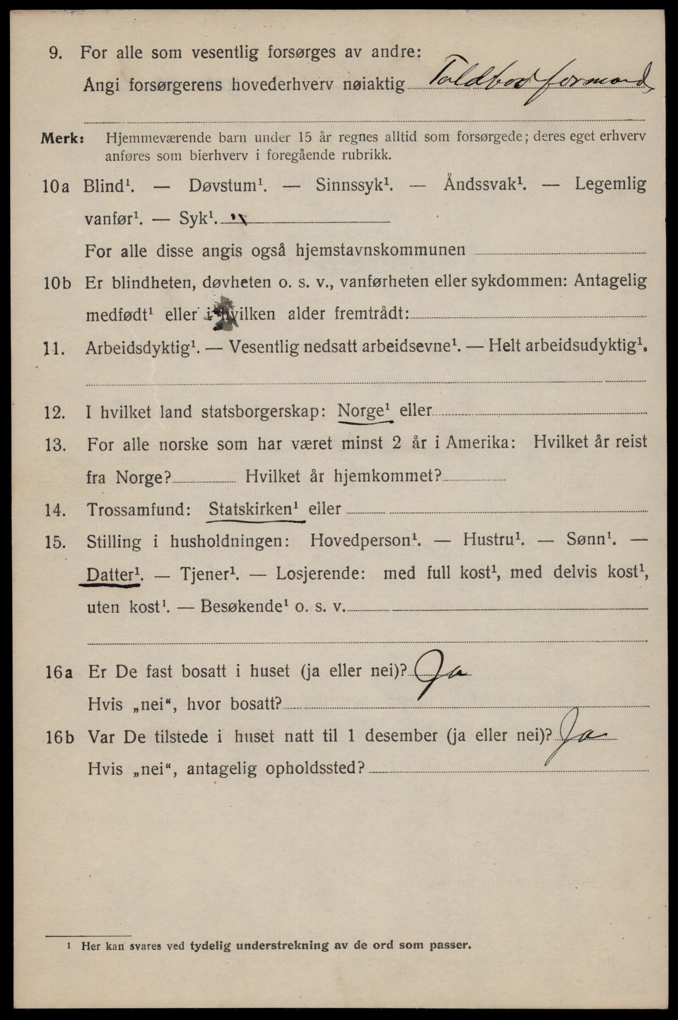 SAT, 1920 census for Trondheim, 1920, p. 107983