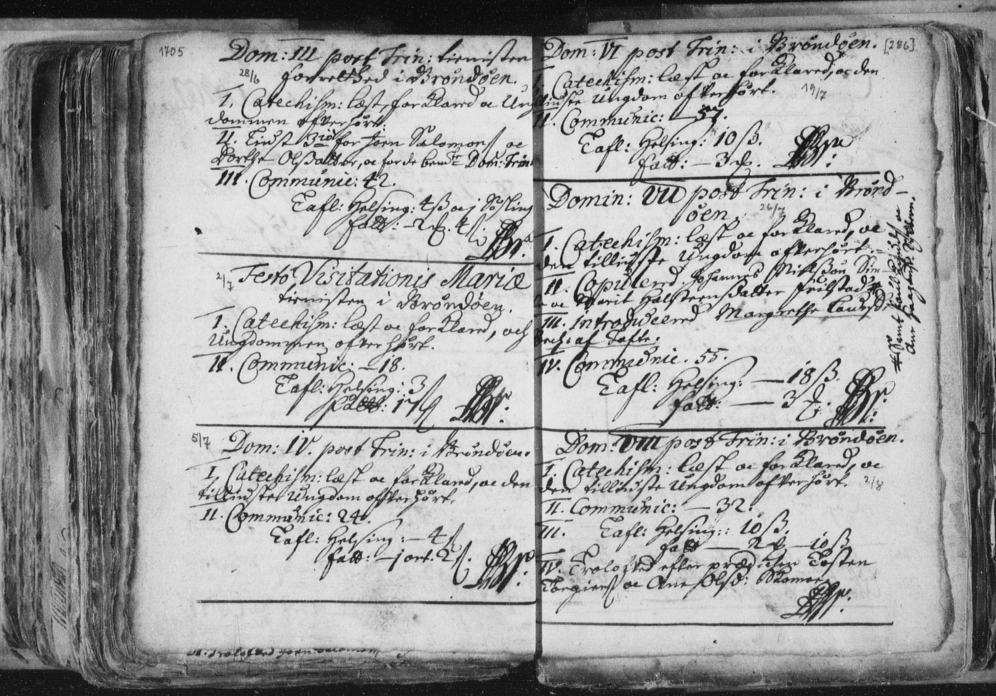 Ministerialprotokoller, klokkerbøker og fødselsregistre - Nordland, SAT/A-1459/813/L0192: Parish register (official) no. 813A02, 1677-1718, p. 286