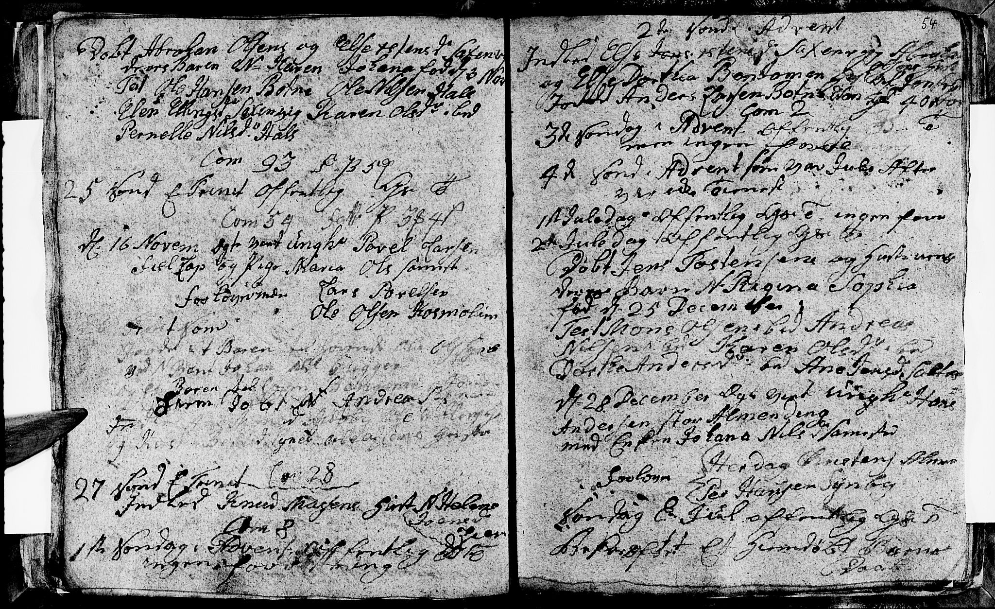 Ministerialprotokoller, klokkerbøker og fødselsregistre - Nordland, SAT/A-1459/847/L0675: Parish register (copy) no. 847C03, 1808-1820, p. 54