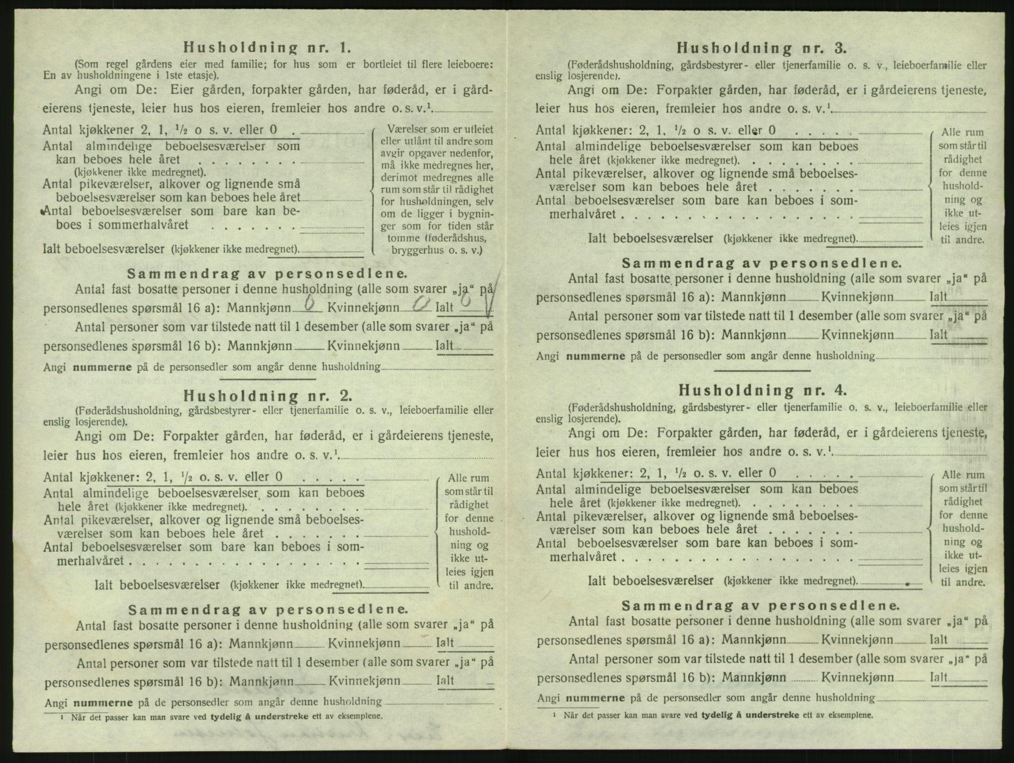 SAKO, 1920 census for Bamble, 1920, p. 1996