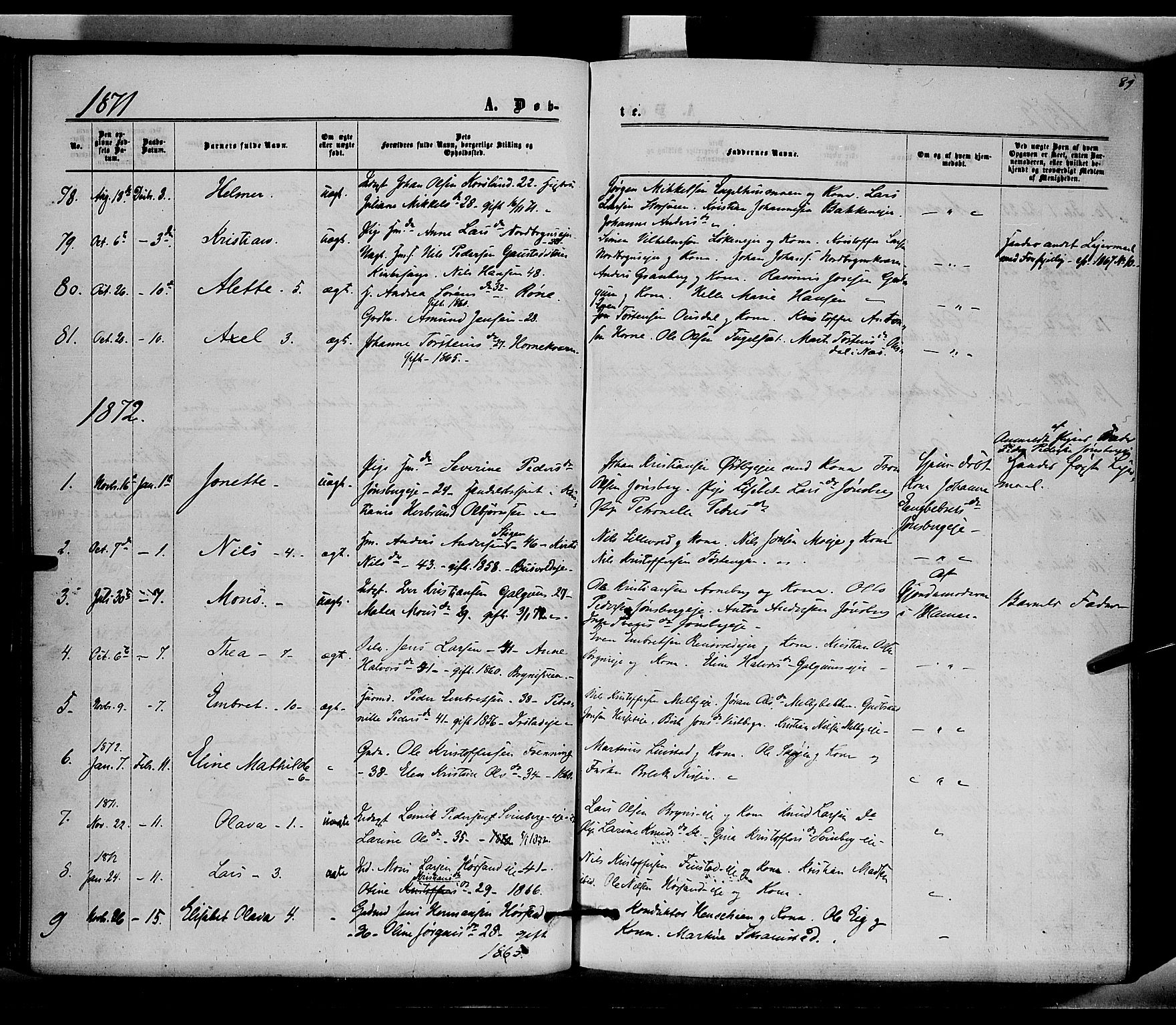 Romedal prestekontor, AV/SAH-PREST-004/K/L0005: Parish register (official) no. 5, 1862-1874, p. 89