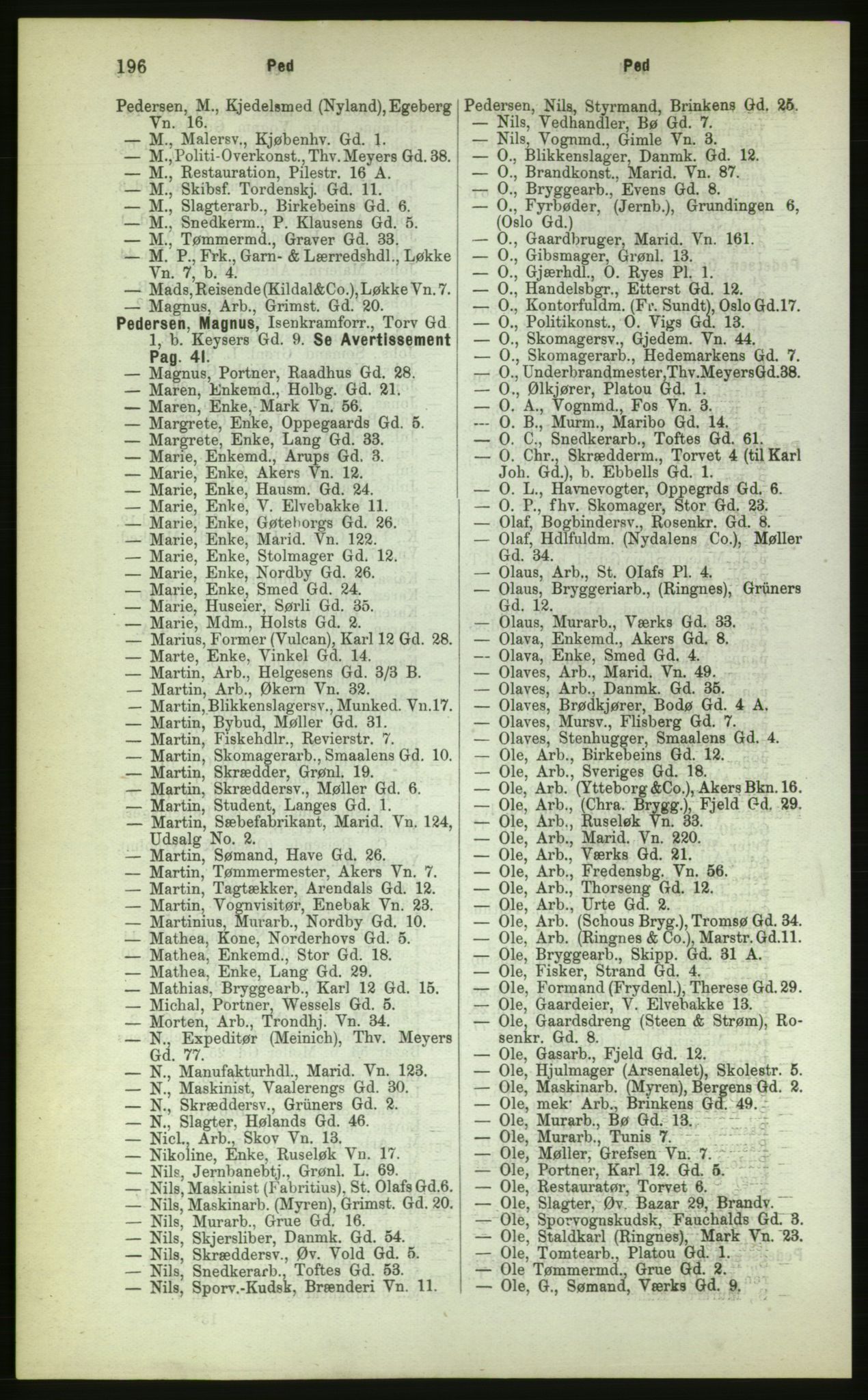 Kristiania/Oslo adressebok, PUBL/-, 1883, p. 196