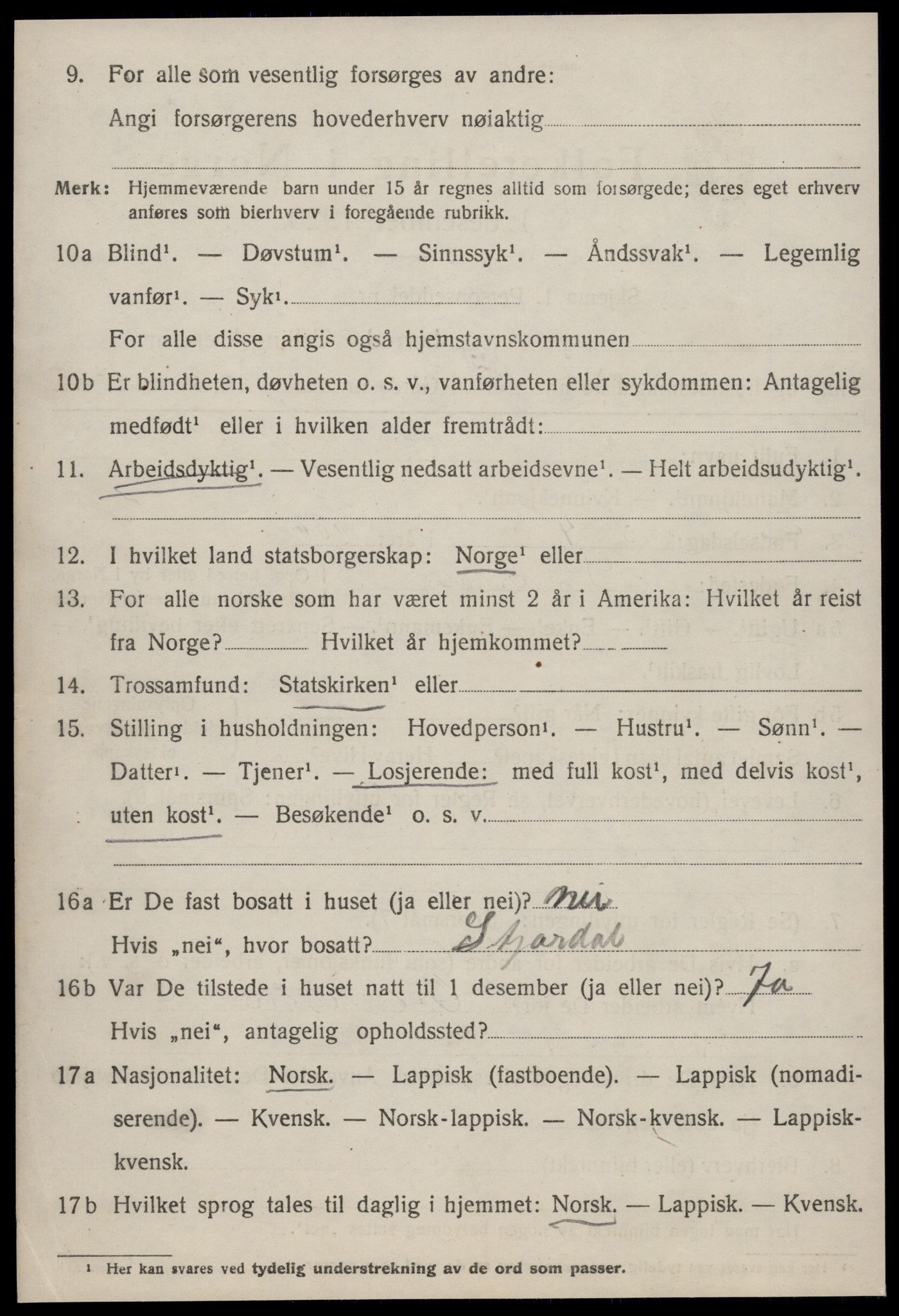 SAT, 1920 census for Strinda, 1920, p. 14139