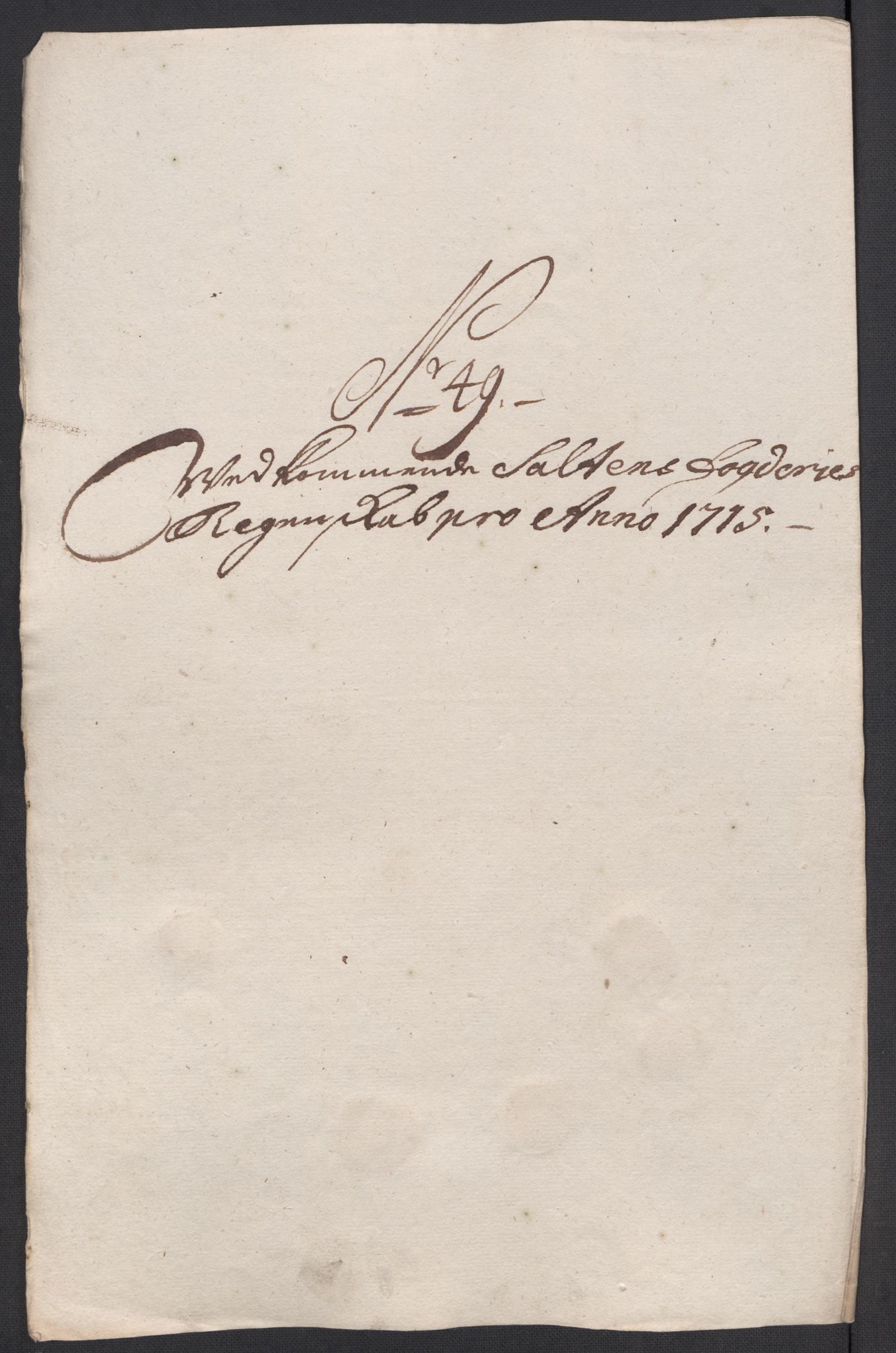 Rentekammeret inntil 1814, Reviderte regnskaper, Fogderegnskap, AV/RA-EA-4092/R66/L4585: Fogderegnskap Salten, 1715, p. 317