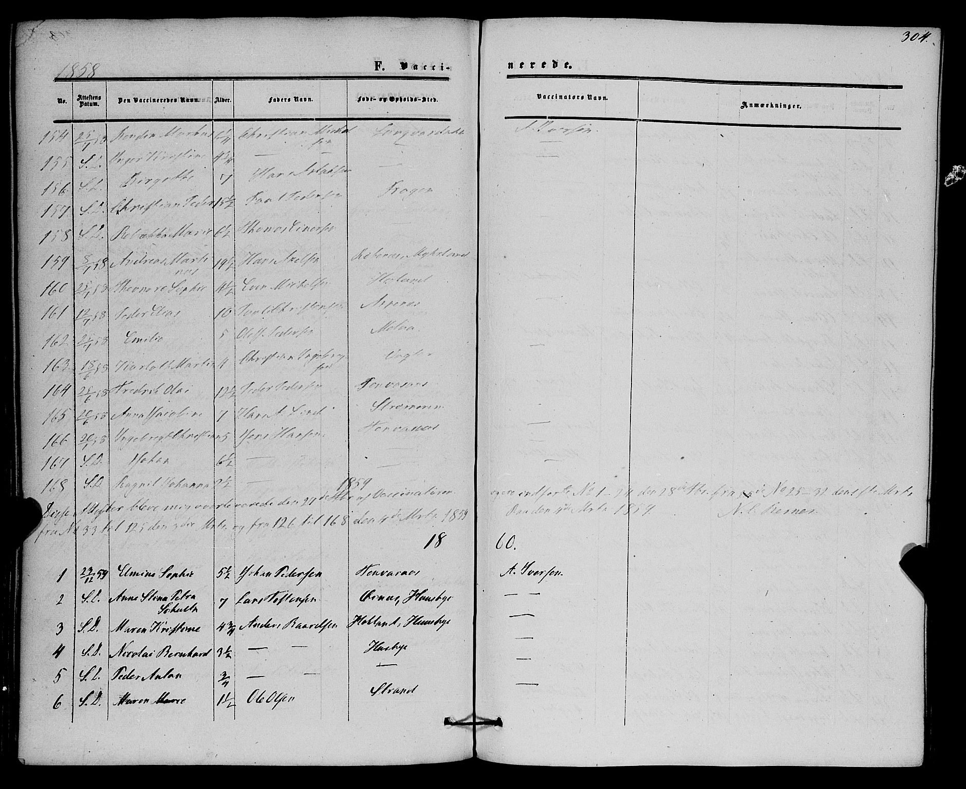 Kvæfjord sokneprestkontor, AV/SATØ-S-1323/G/Ga/Gaa/L0004kirke: Parish register (official) no. 4, 1857-1877, p. 304