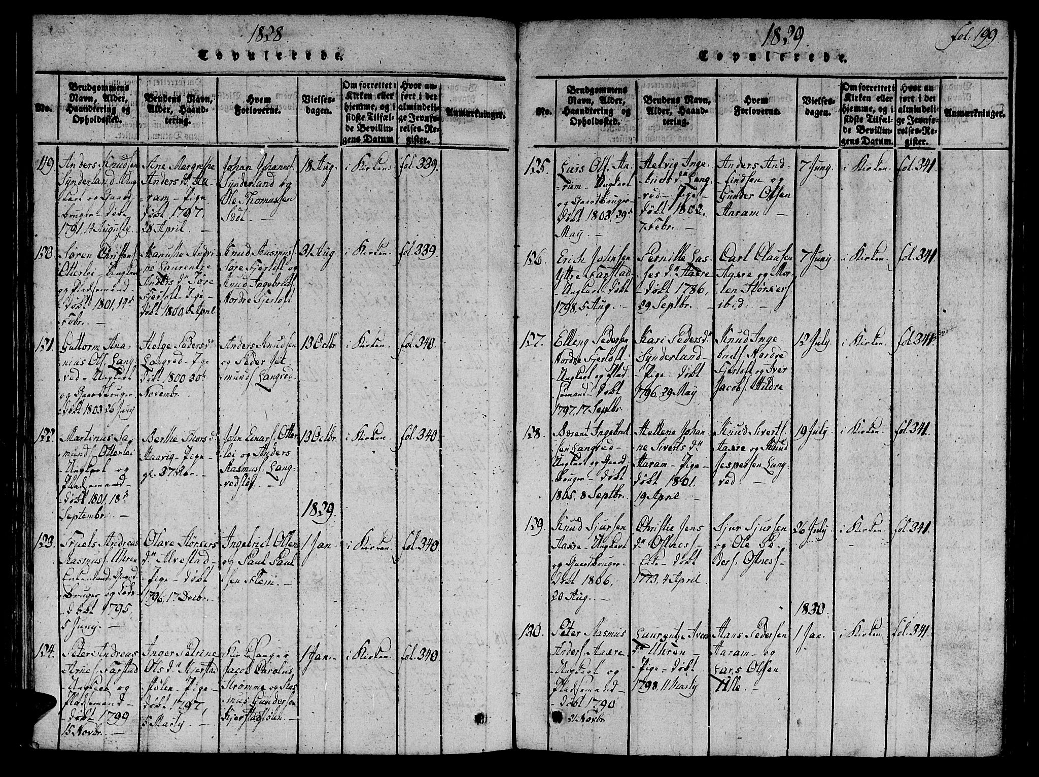 Ministerialprotokoller, klokkerbøker og fødselsregistre - Møre og Romsdal, SAT/A-1454/536/L0495: Parish register (official) no. 536A04, 1818-1847, p. 199
