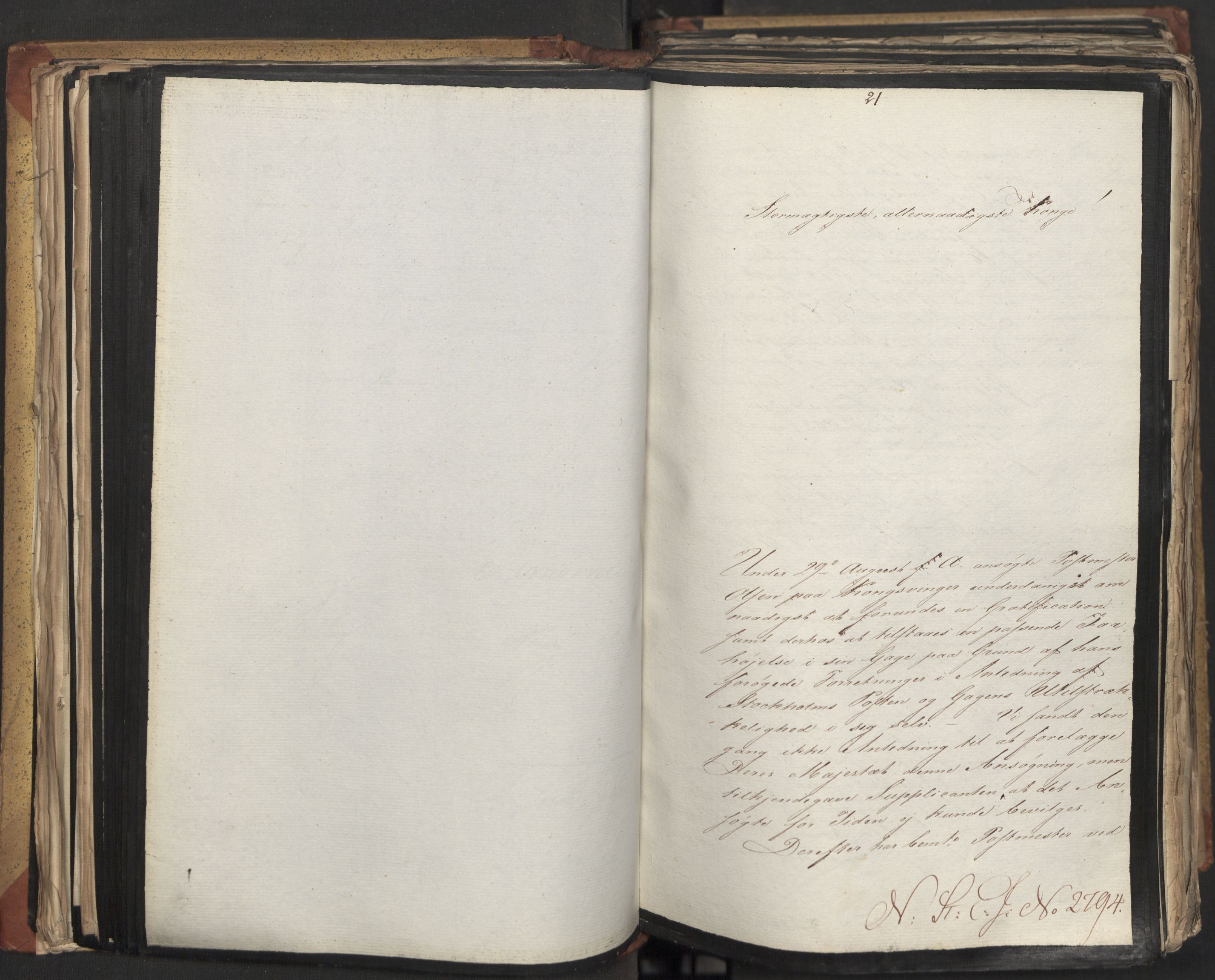 Statsrådsavdelingen i Stockholm, AV/RA-S-1003/D/Da/L0013: Regjeringsinnstillinger nr. 2761-2889, 1818, p. 165