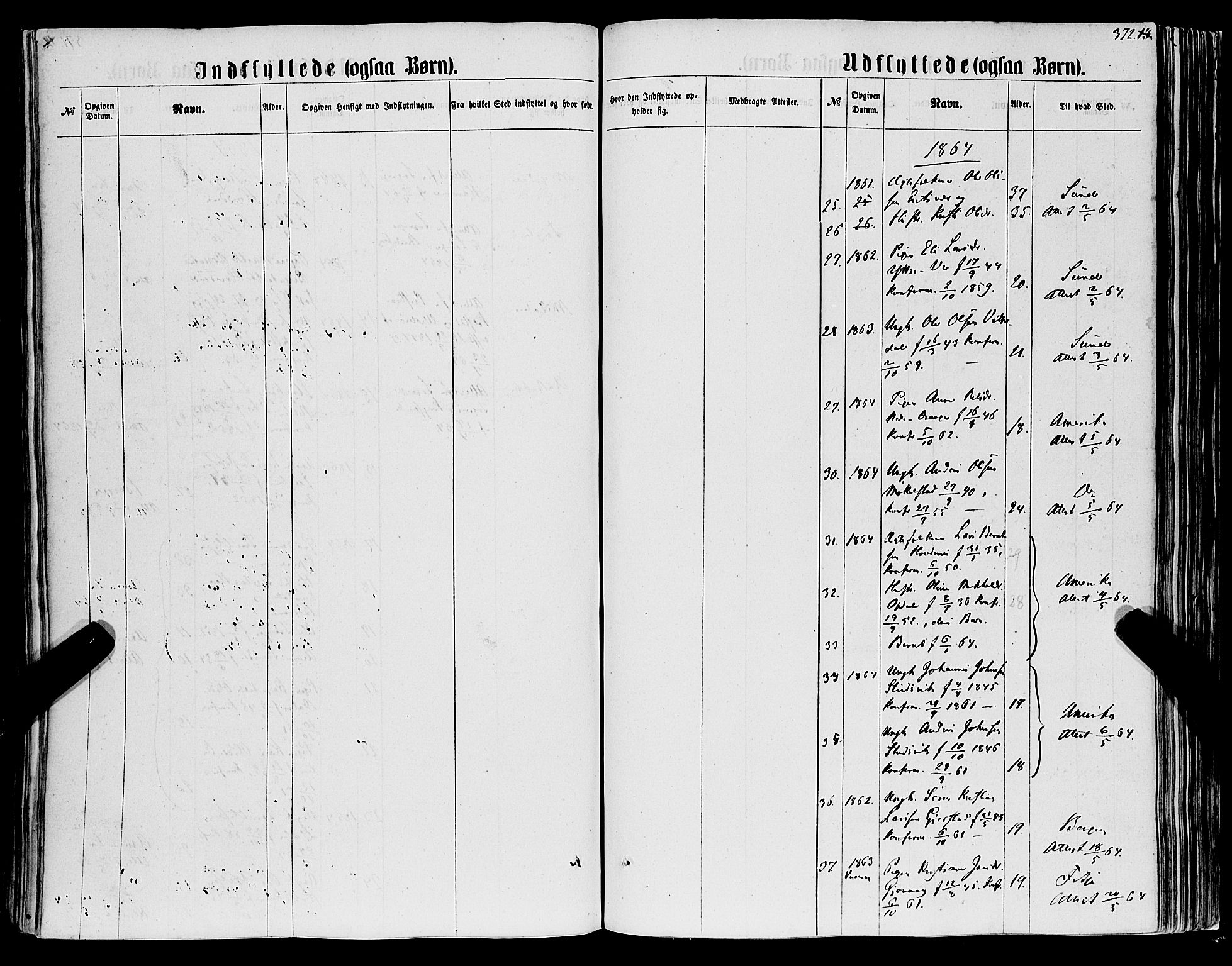 Tysnes sokneprestembete, AV/SAB-A-78601/H/Haa: Parish register (official) no. A 11, 1860-1871, p. 372