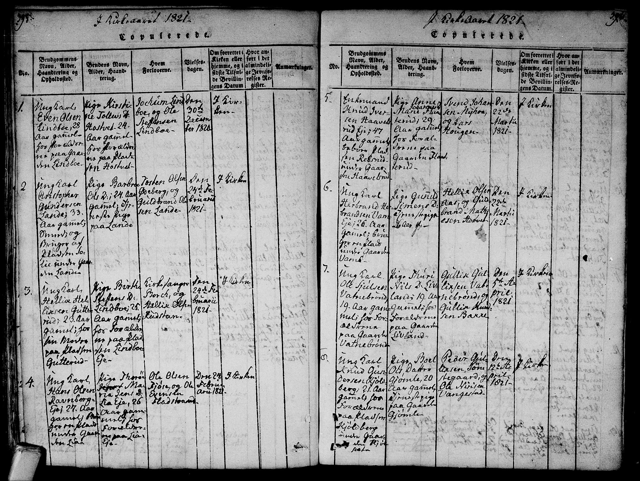Flesberg kirkebøker, SAKO/A-18/F/Fa/L0005: Parish register (official) no. I 5, 1816-1834, p. 395-396