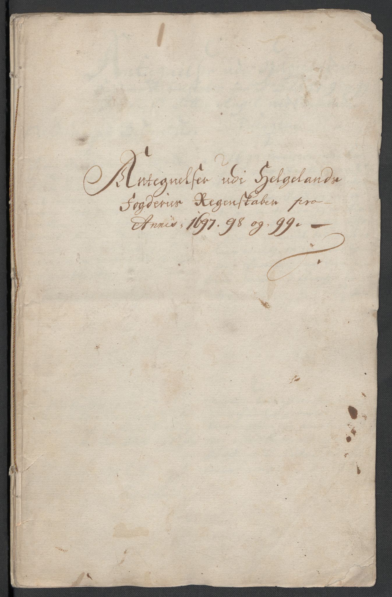 Rentekammeret inntil 1814, Reviderte regnskaper, Fogderegnskap, AV/RA-EA-4092/R65/L4507: Fogderegnskap Helgeland, 1699-1701, p. 131