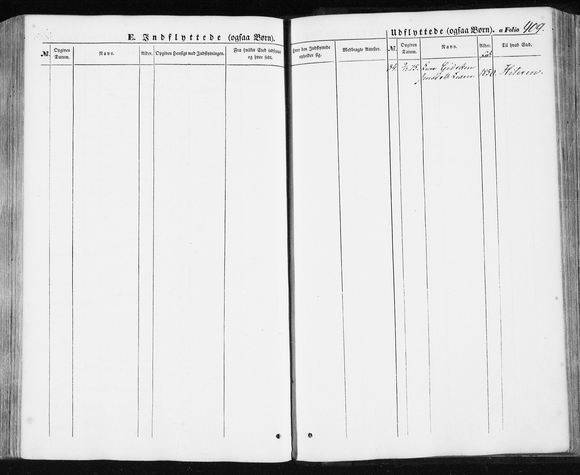 Ministerialprotokoller, klokkerbøker og fødselsregistre - Sør-Trøndelag, SAT/A-1456/659/L0737: Parish register (official) no. 659A07, 1857-1875, p. 409