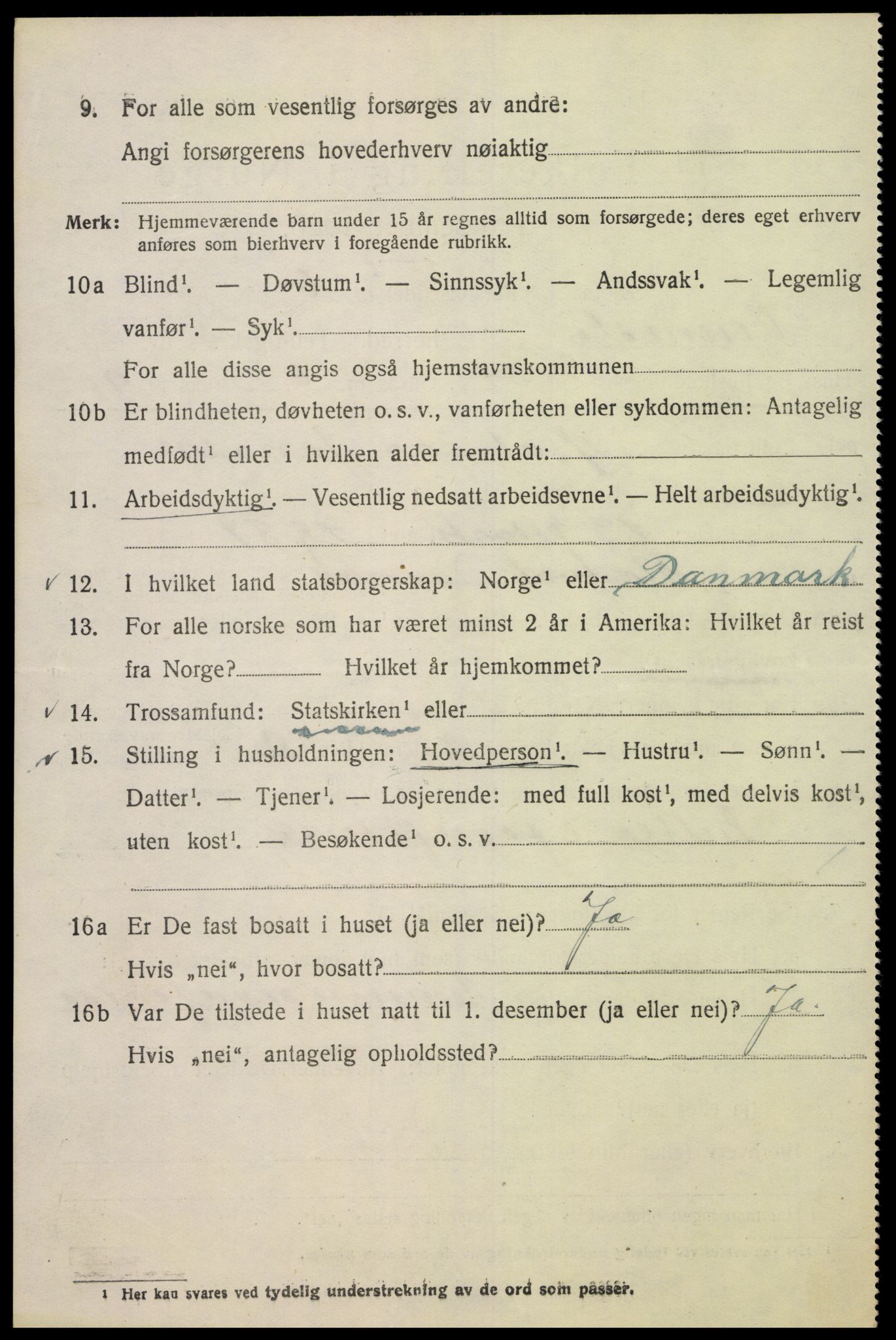 SAK, 1920 census for Vennesla, 1920, p. 4123