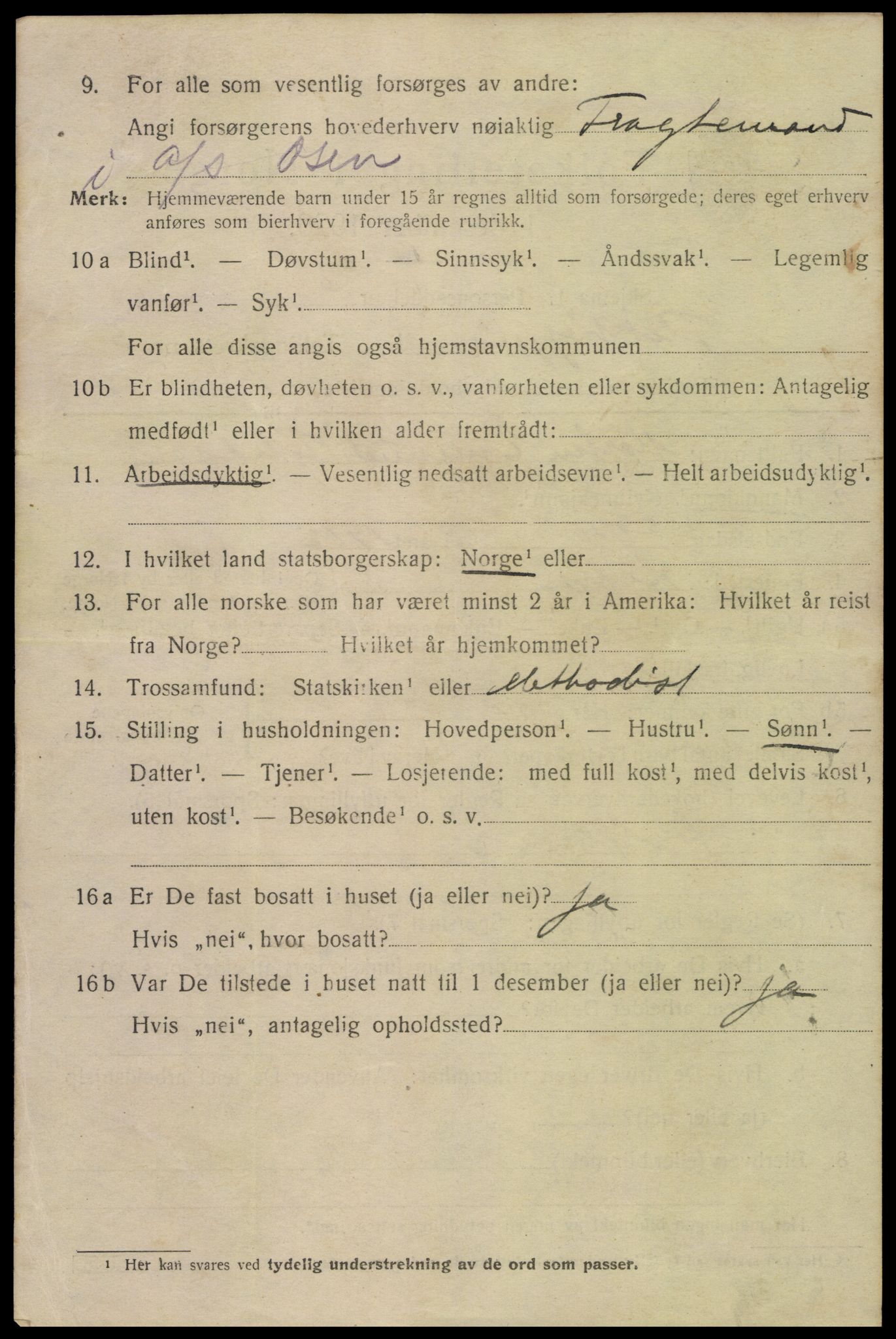SAK, 1920 census for Flekkefjord, 1920, p. 4425
