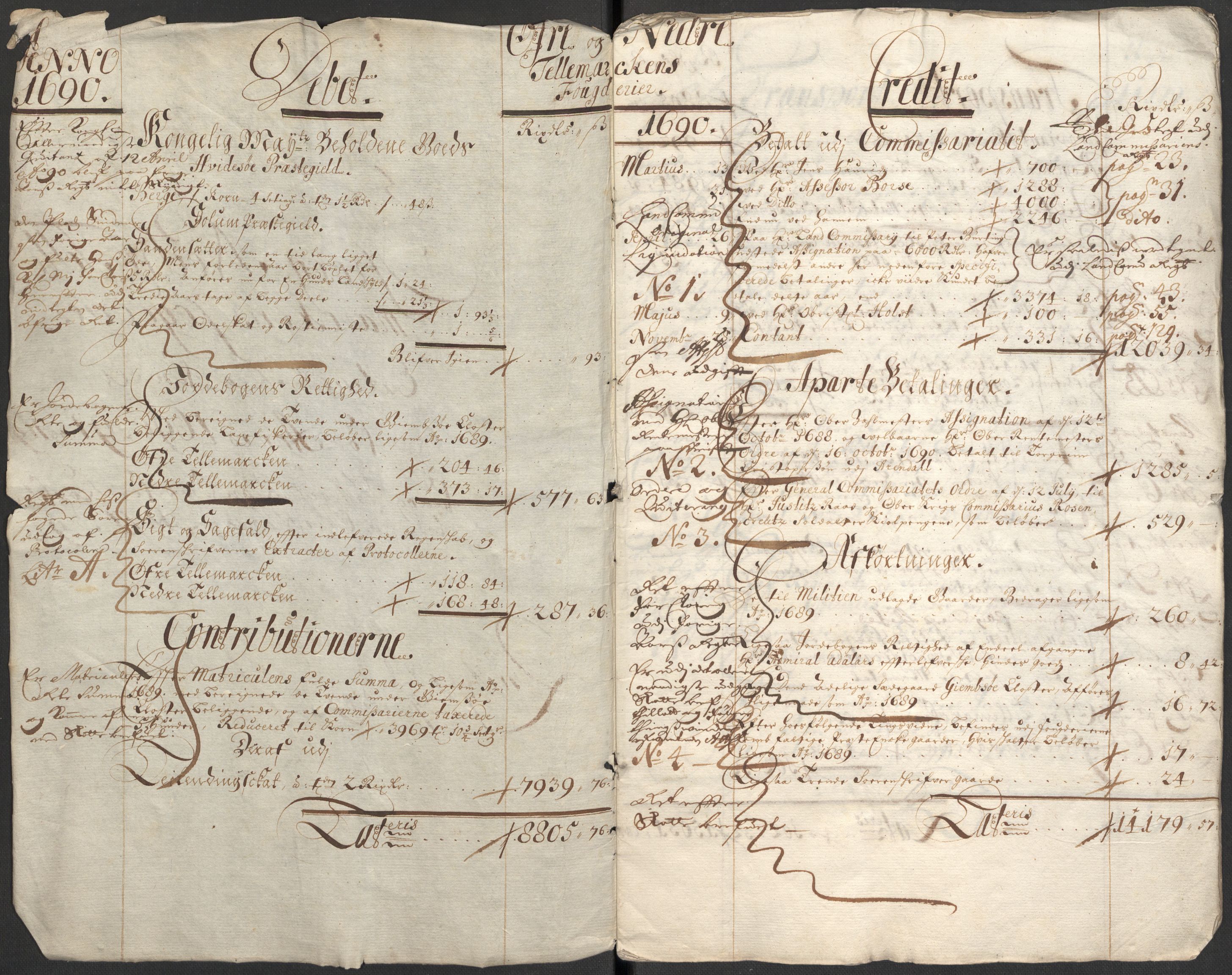 Rentekammeret inntil 1814, Reviderte regnskaper, Fogderegnskap, RA/EA-4092/R35/L2089: Fogderegnskap Øvre og Nedre Telemark, 1690-1692, p. 5