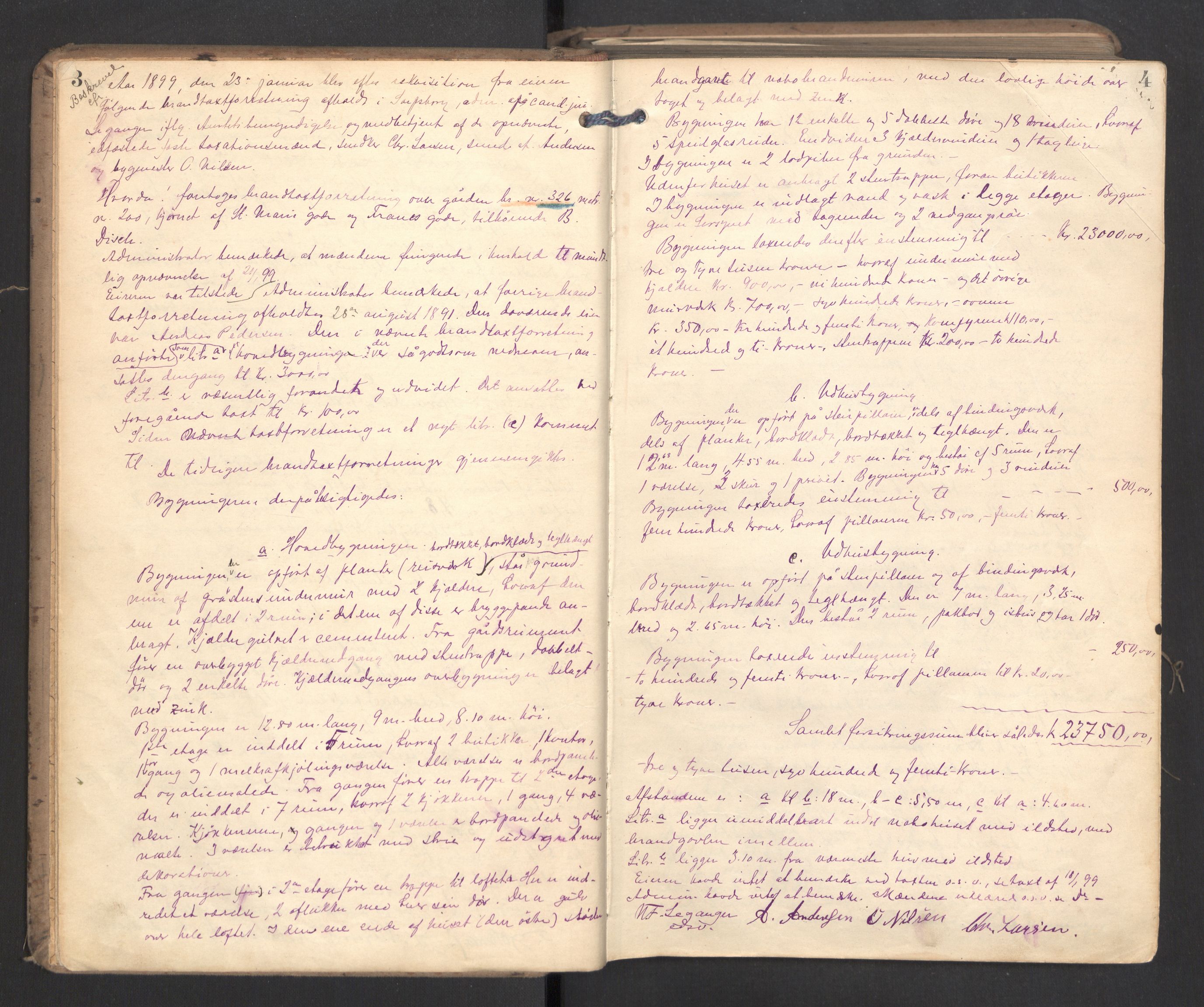 Norges brannkasse, branntakster Sarpsborg, AV/SAO-A-11357/F/Fa/L0006: Branntakstprotokoll, 1899-1903, p. 3-4