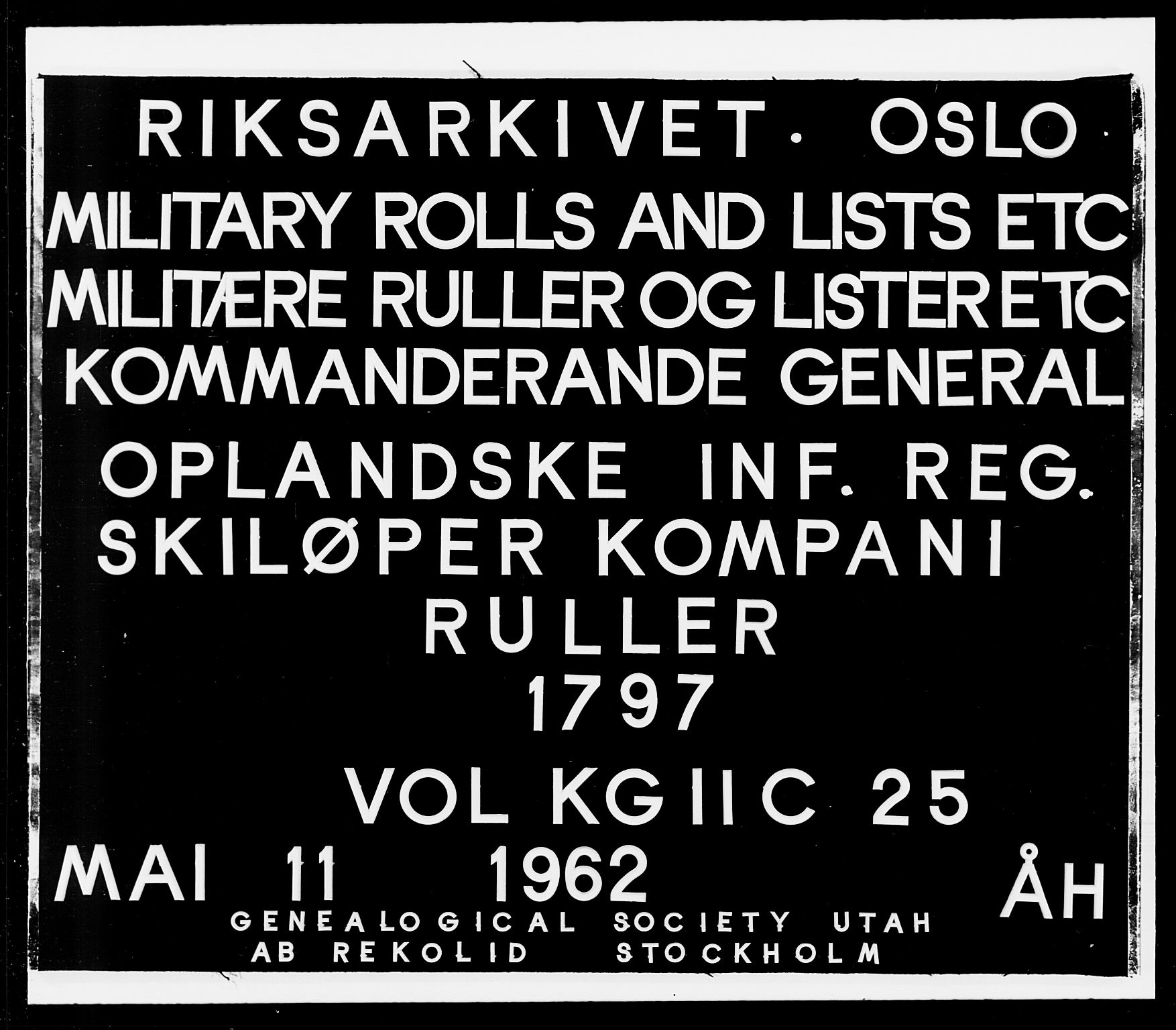 Generalitets- og kommissariatskollegiet, Det kongelige norske kommissariatskollegium, AV/RA-EA-5420/E/Eh/L0025: Skiløperkompaniene, 1766-1803, p. 126