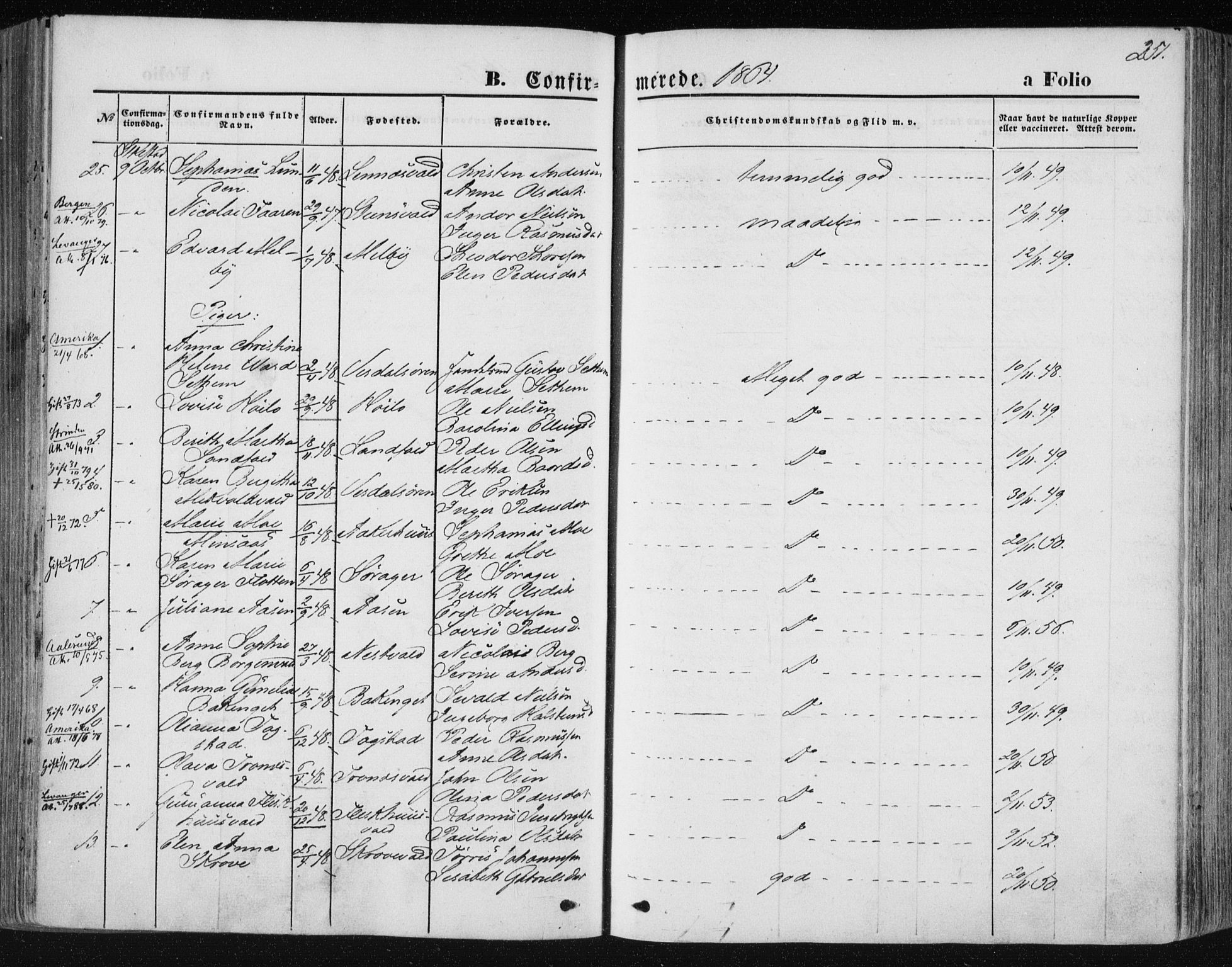 Ministerialprotokoller, klokkerbøker og fødselsregistre - Nord-Trøndelag, AV/SAT-A-1458/723/L0241: Parish register (official) no. 723A10, 1860-1869, p. 251