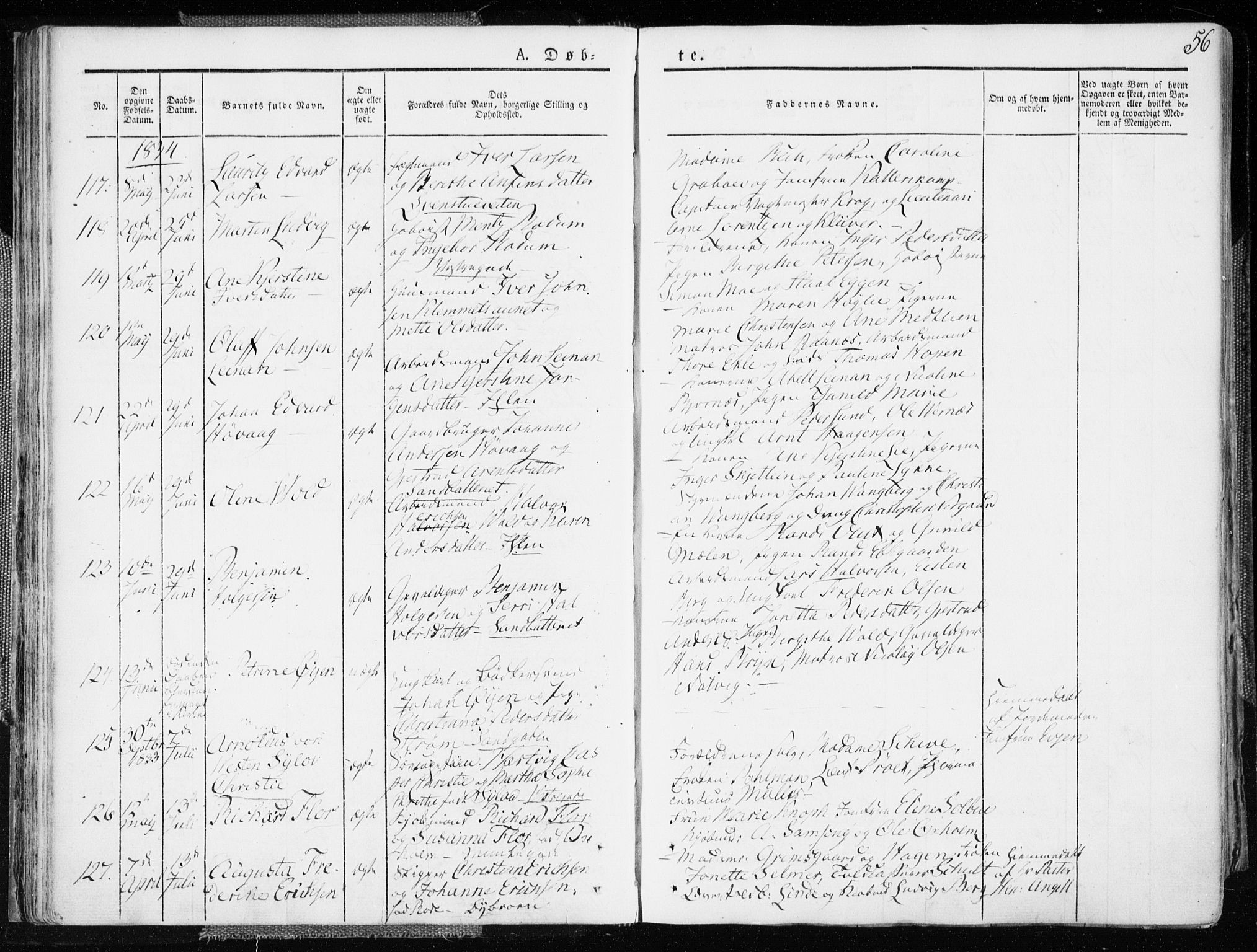 Ministerialprotokoller, klokkerbøker og fødselsregistre - Sør-Trøndelag, AV/SAT-A-1456/601/L0047: Parish register (official) no. 601A15, 1831-1839, p. 56