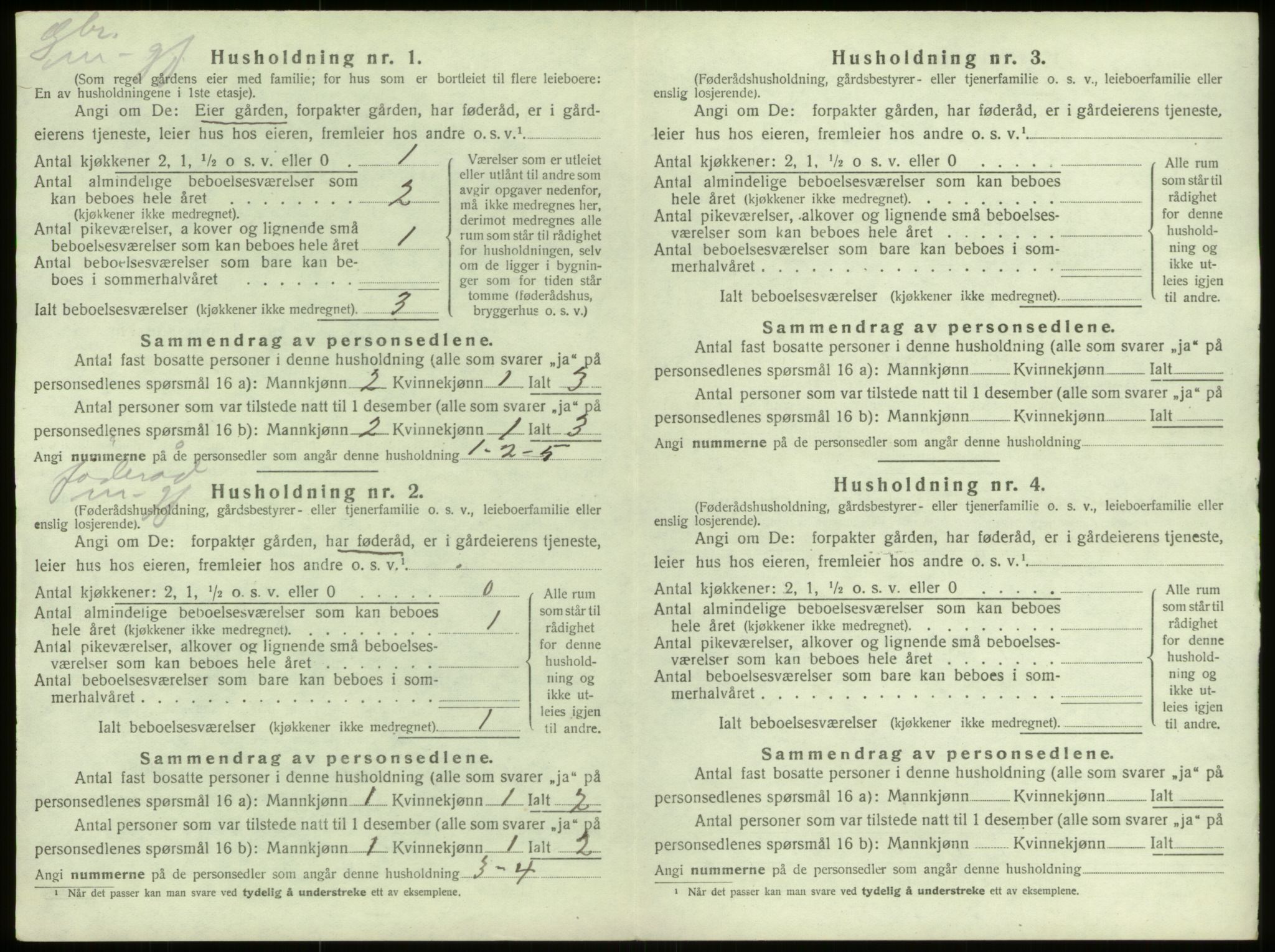 SAB, 1920 census for Davik, 1920, p. 142