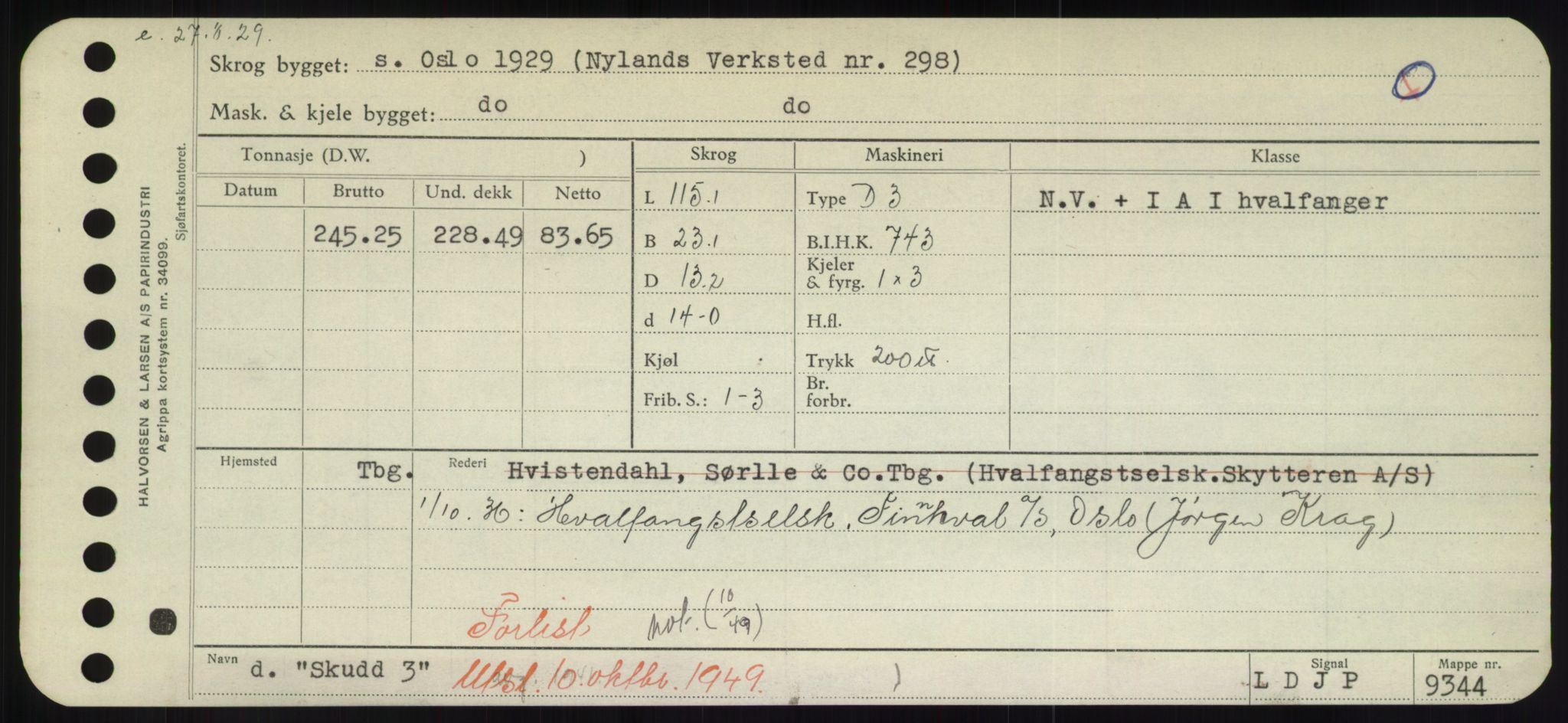 Sjøfartsdirektoratet med forløpere, Skipsmålingen, RA/S-1627/H/Hd/L0034: Fartøy, Sk-Slå, p. 293