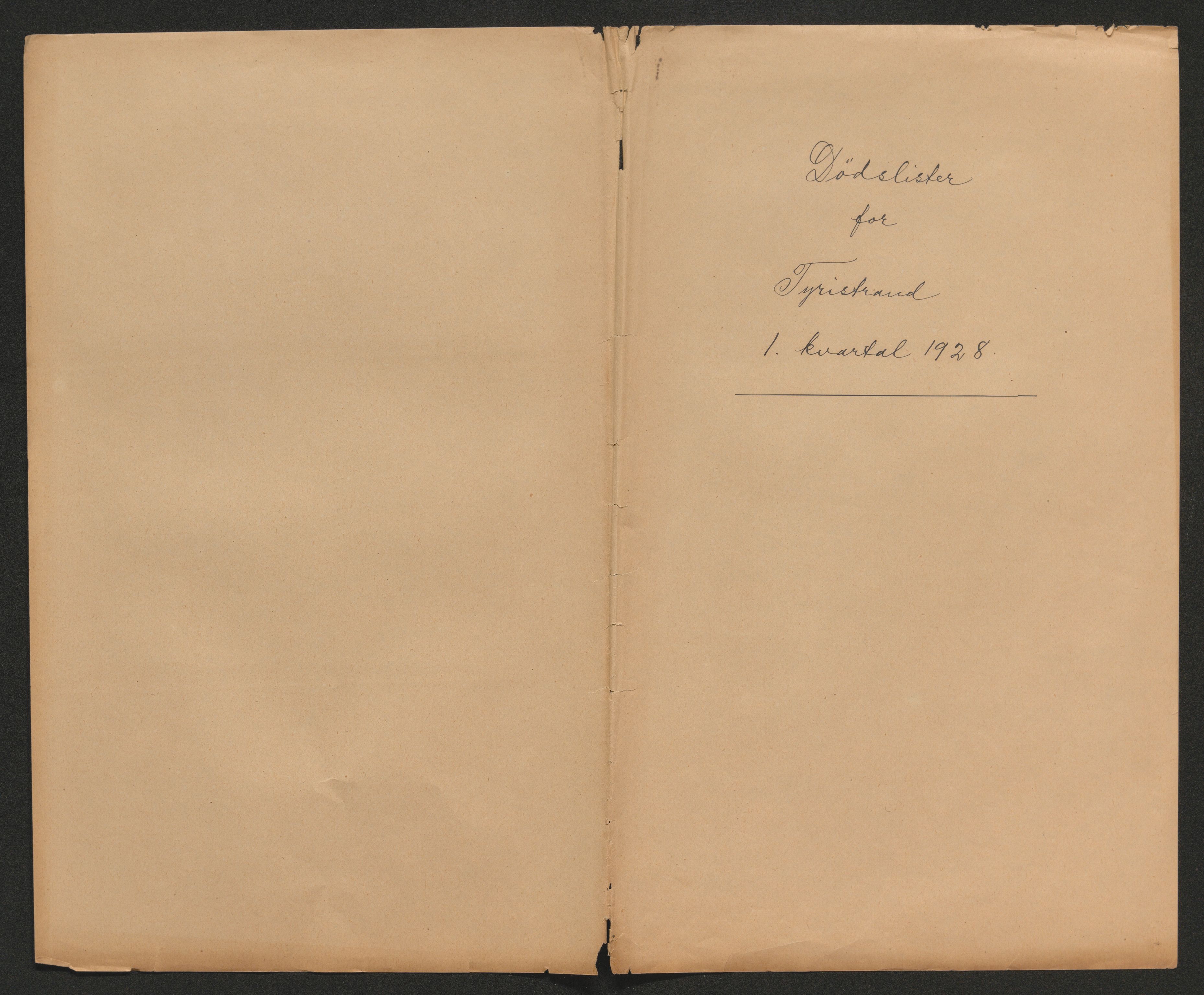 Ringerike sorenskriveri, SAKO/A-105/H/Ha/Hab/L0023: Dødsfallslister Tyristrand, 1920-1931