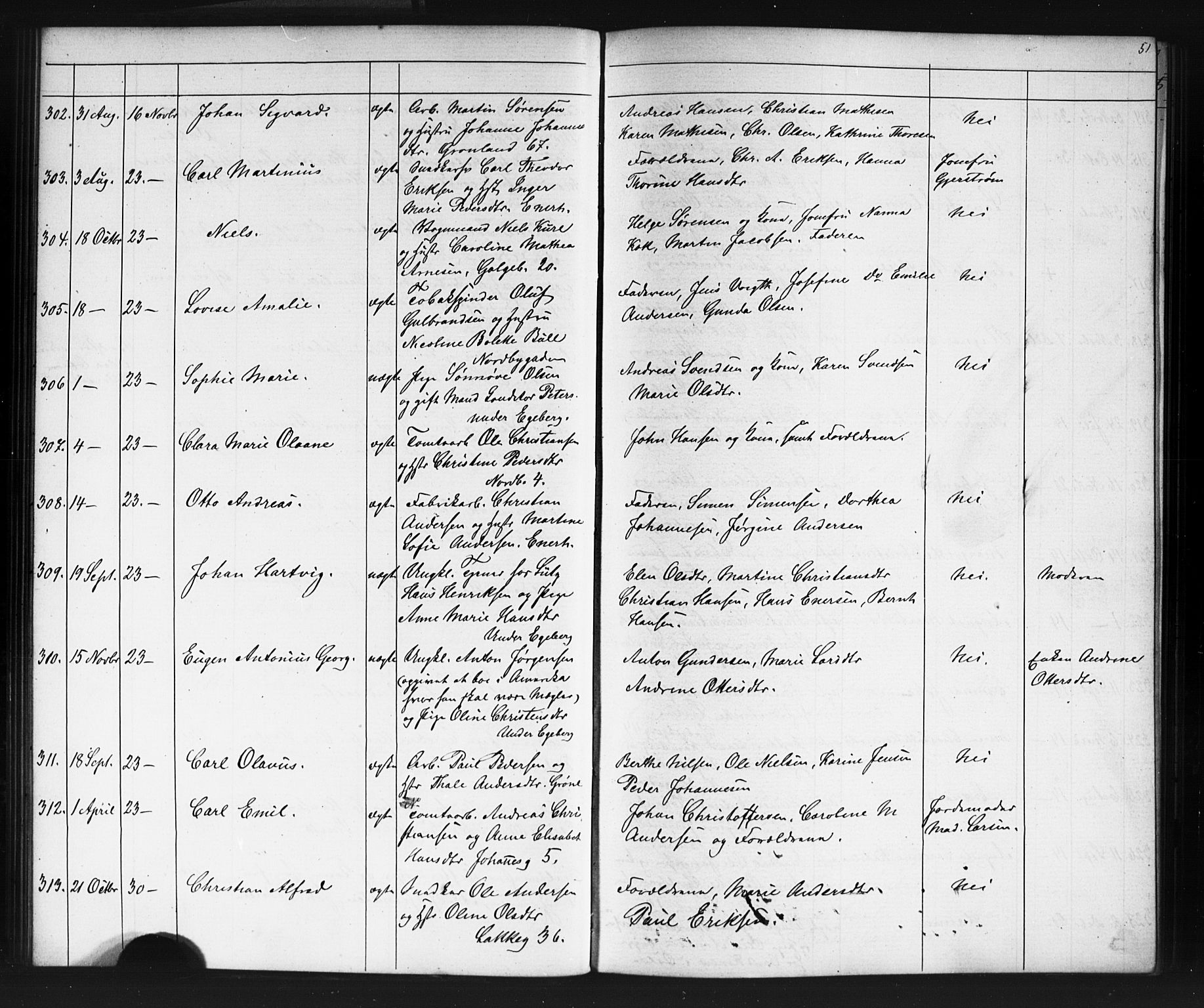 Grønland prestekontor Kirkebøker, SAO/A-10848/G/Ga/L0002: Parish register (copy) no. 2, 1861-1863, p. 51