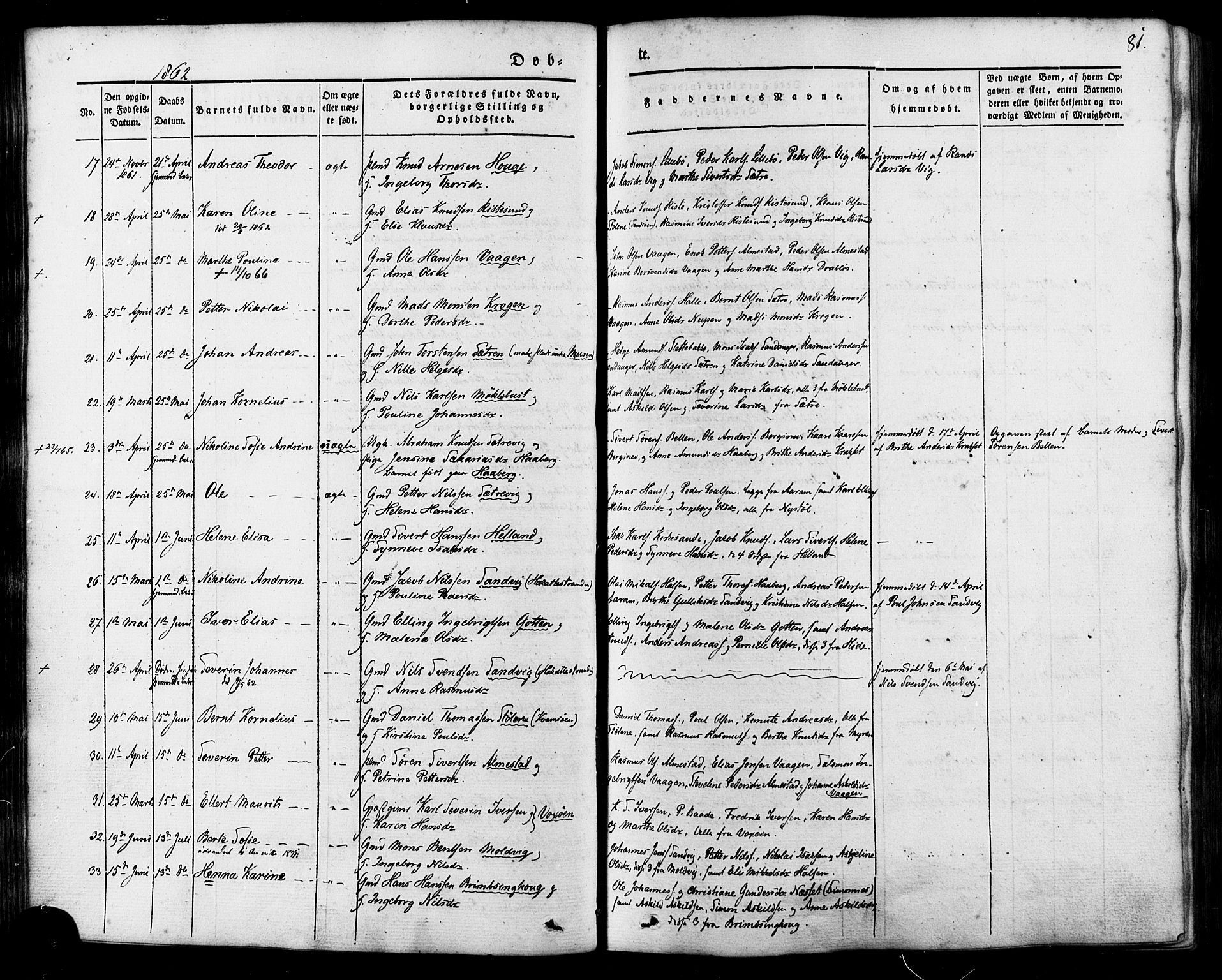 Ministerialprotokoller, klokkerbøker og fødselsregistre - Møre og Romsdal, AV/SAT-A-1454/503/L0034: Parish register (official) no. 503A02, 1841-1884, p. 81