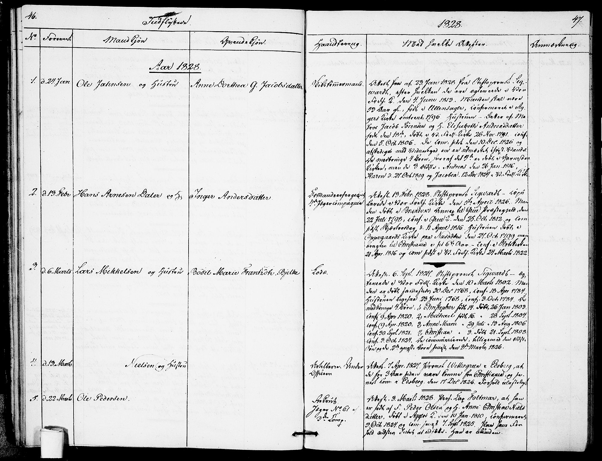 Garnisonsmenigheten Kirkebøker, SAO/A-10846/F/Fa/L0005: Parish register (official) no. 5, 1824-1830, p. 46-47