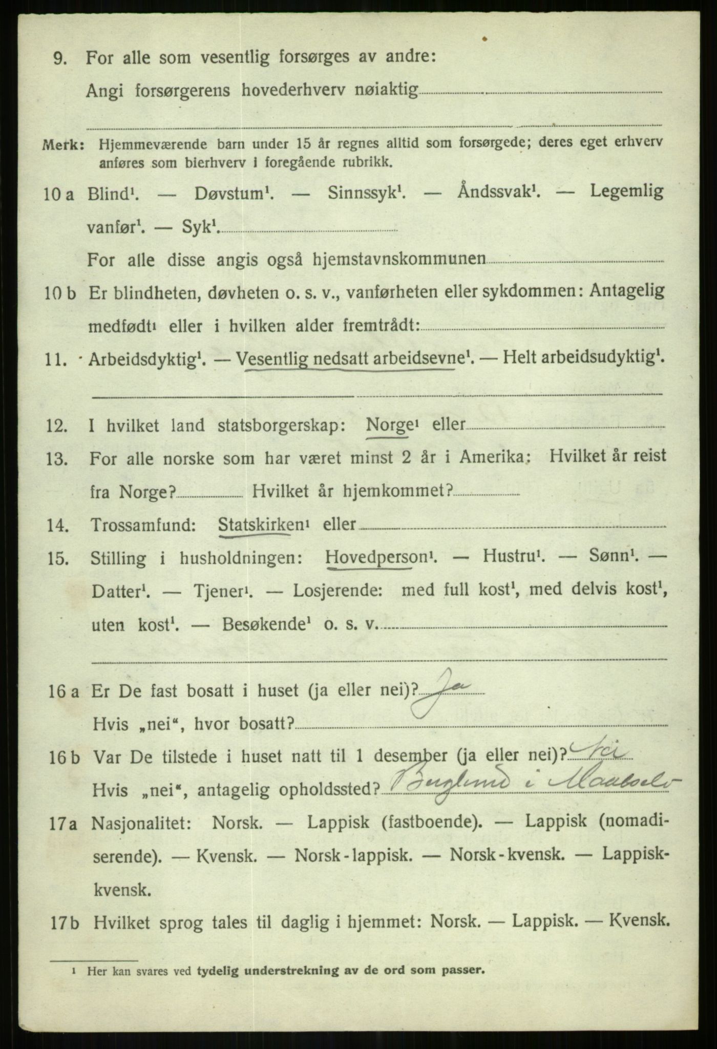 SATØ, 1920 census for Målselv, 1920, p. 5474