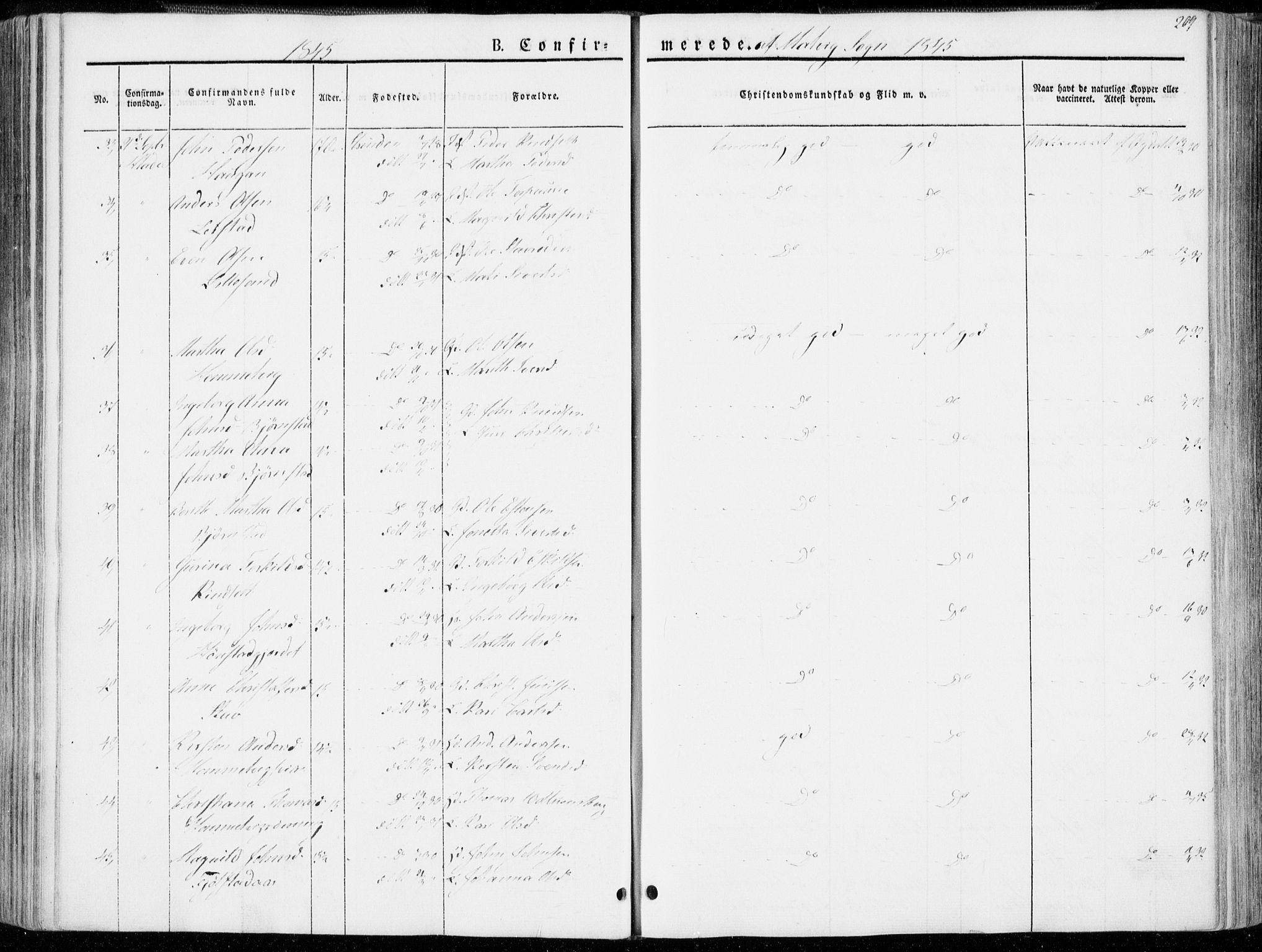 Ministerialprotokoller, klokkerbøker og fødselsregistre - Sør-Trøndelag, AV/SAT-A-1456/606/L0290: Parish register (official) no. 606A05, 1841-1847, p. 209