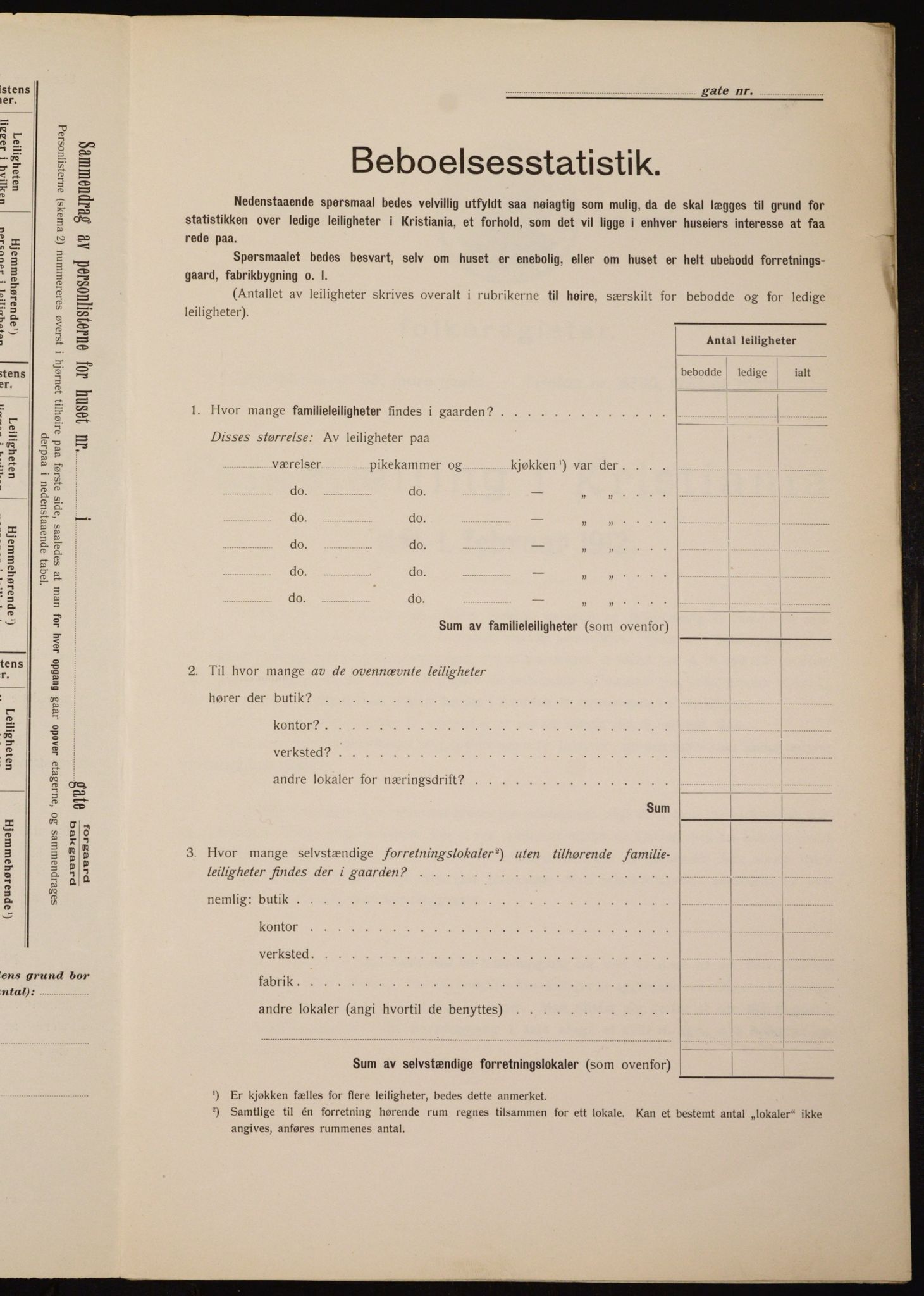 OBA, Municipal Census 1912 for Kristiania, 1912, p. 1319