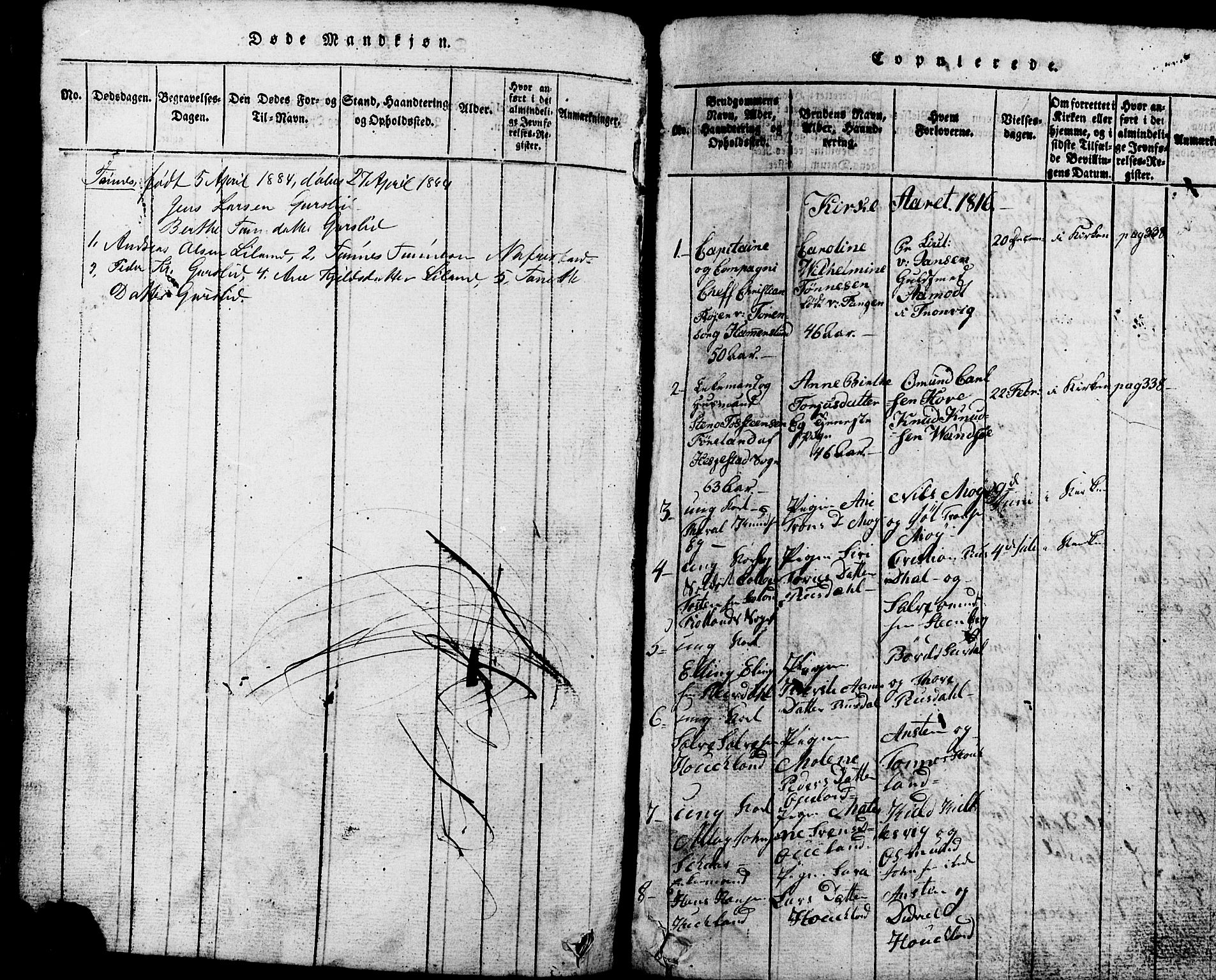 Lund sokneprestkontor, SAST/A-101809/S07/L0002: Parish register (copy) no. B 2, 1816-1832, p. 192