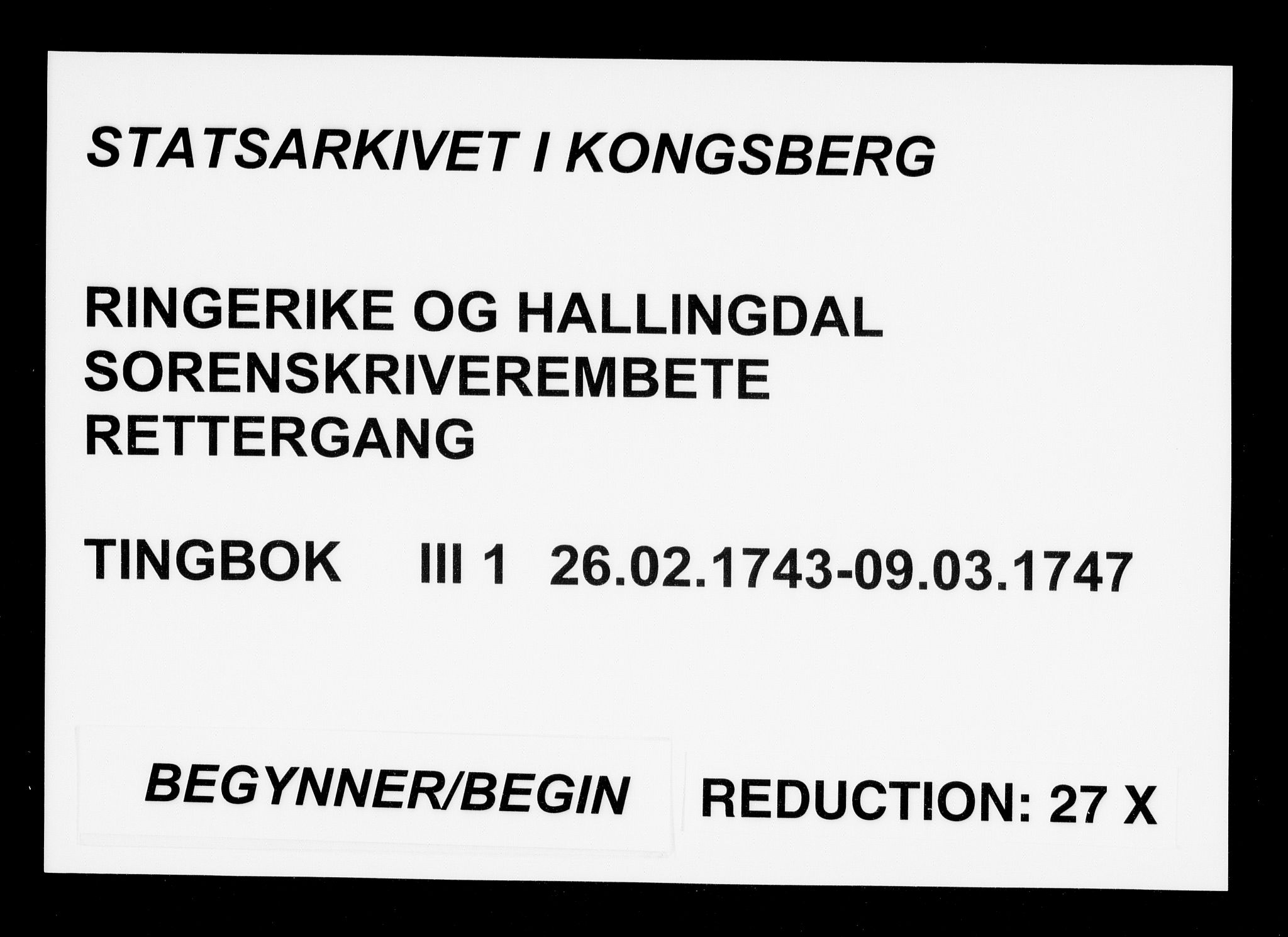Ringerike og Hallingdal sorenskriveri, SAKO/A-81/F/Fa/Fac/L0001: Tingbok - Ringerike, 1743-1747