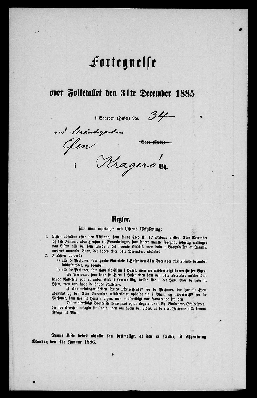 SAKO, 1885 census for 0801 Kragerø, 1885, p. 527