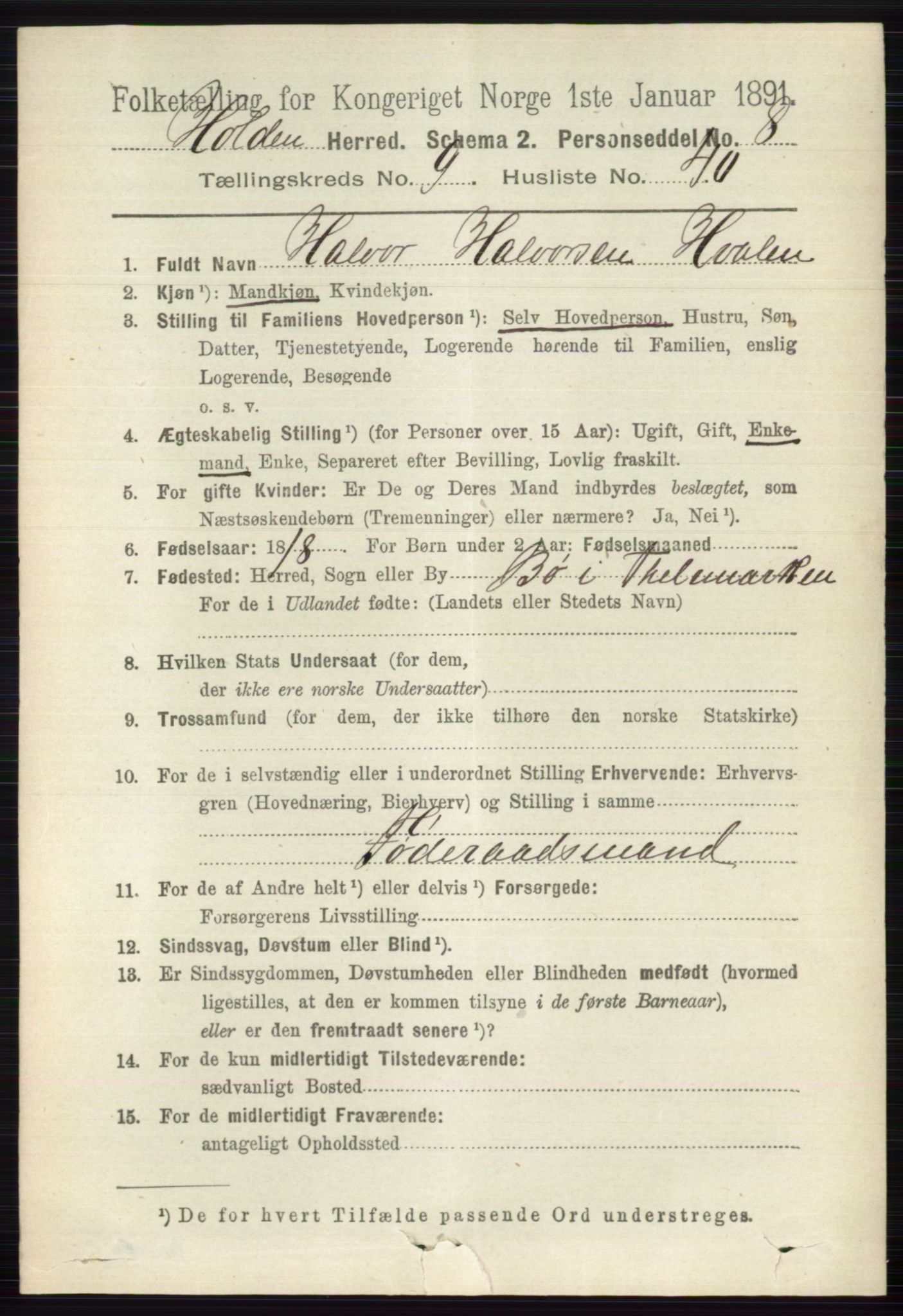 RA, 1891 census for 0819 Holla, 1891, p. 4296