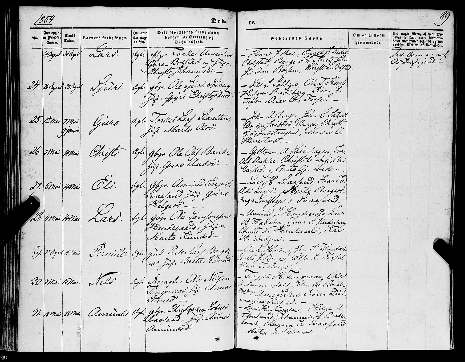Strandebarm sokneprestembete, SAB/A-78401/H/Haa: Parish register (official) no. A 7, 1844-1872, p. 89