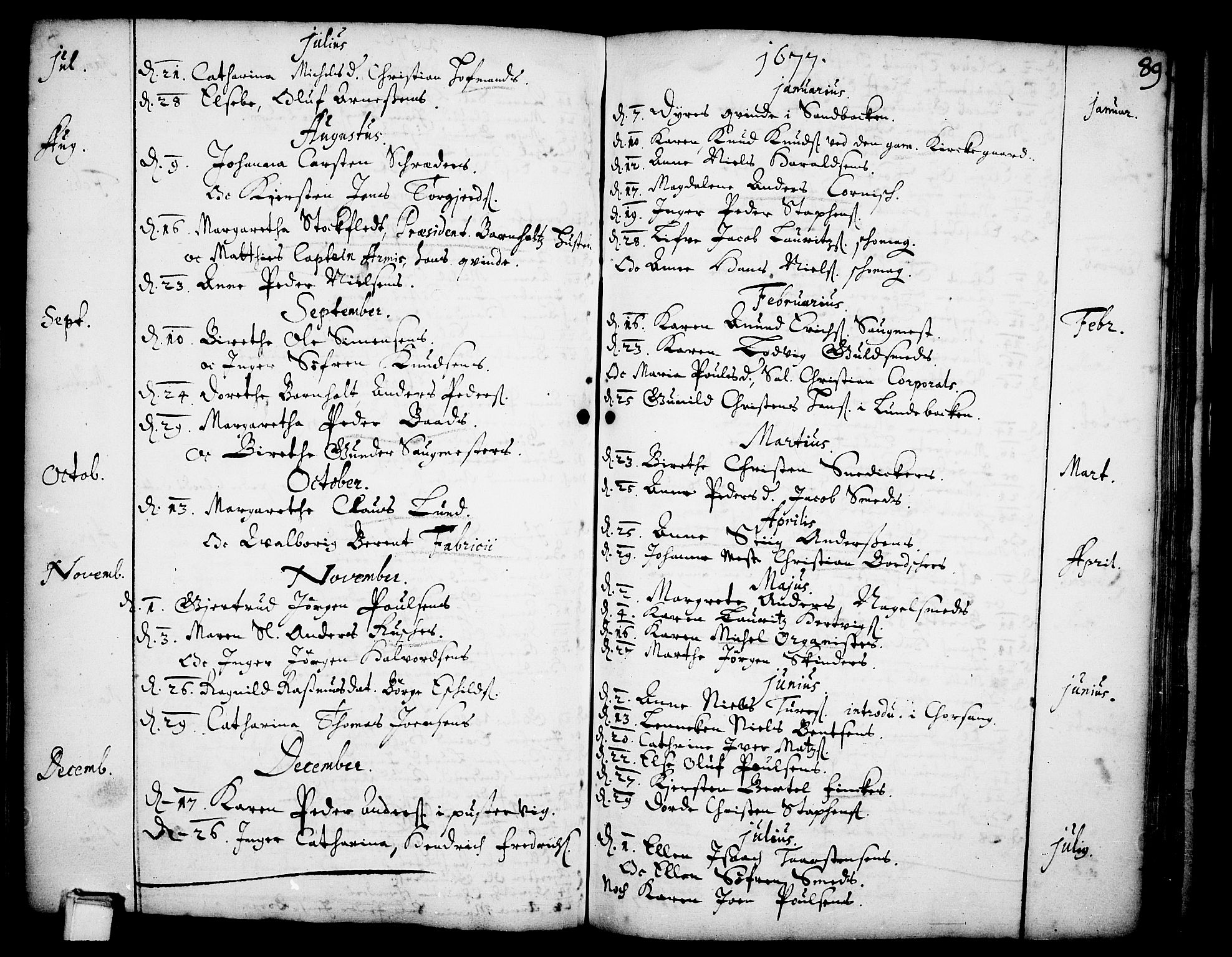 Skien kirkebøker, SAKO/A-302/F/Fa/L0001: Parish register (official) no. 1, 1659-1679, p. 89