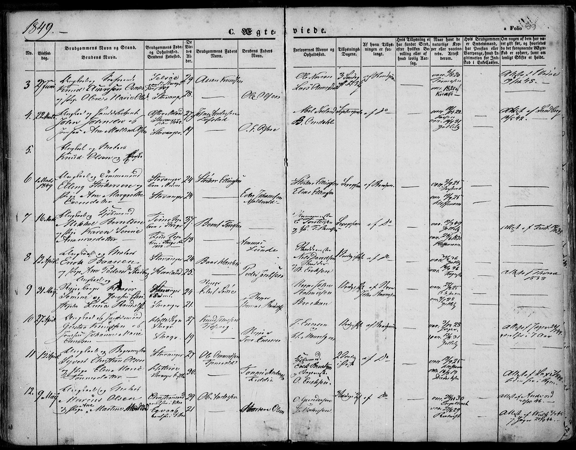 Domkirken sokneprestkontor, AV/SAST-A-101812/001/30/30BA/L0015: Parish register (official) no. A 14, 1842-1857, p. 59