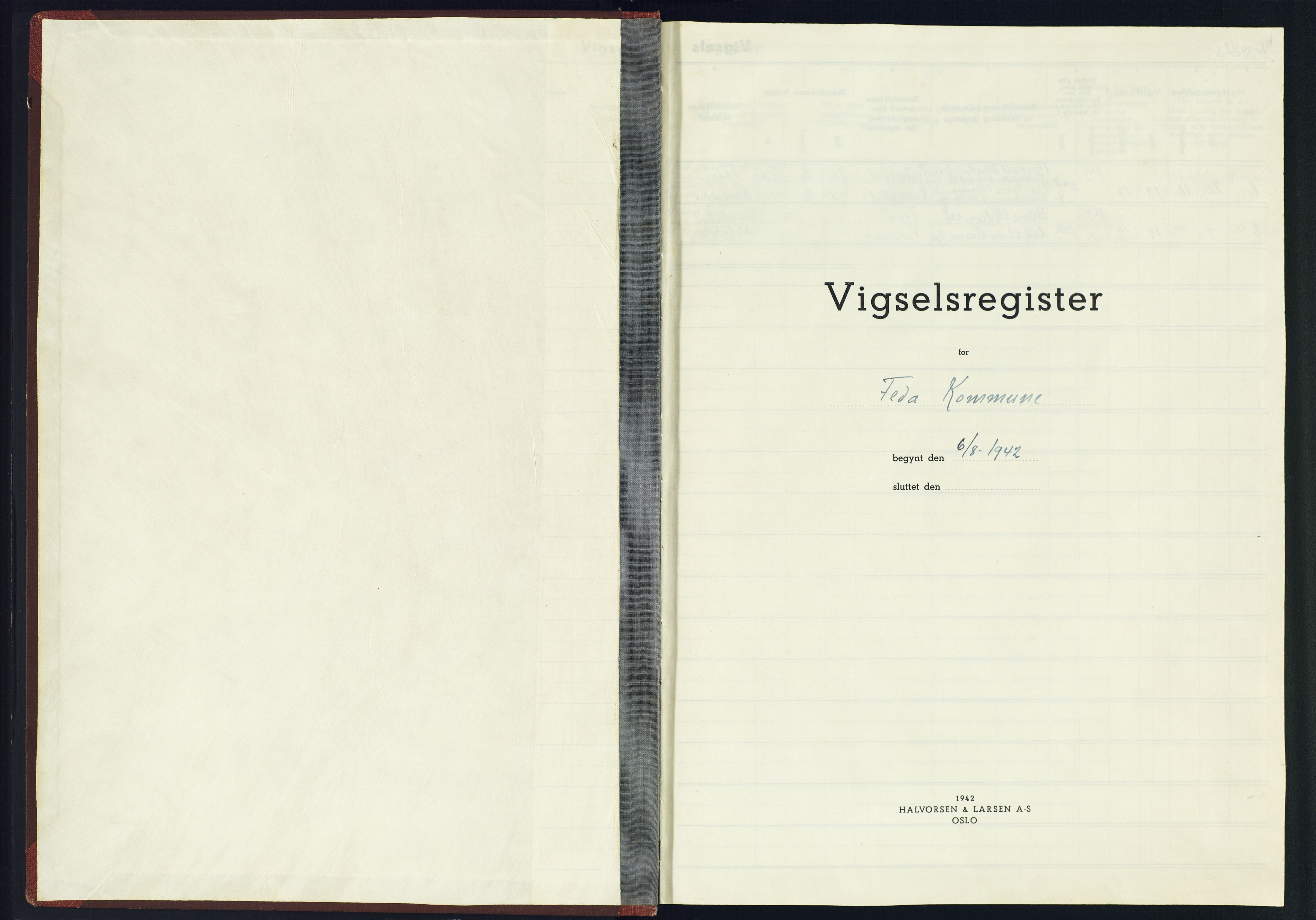 Kvinesdal sokneprestkontor, AV/SAK-1111-0026/J/Jb/L0002: Marriage register no. II.6.2, 1942-1944