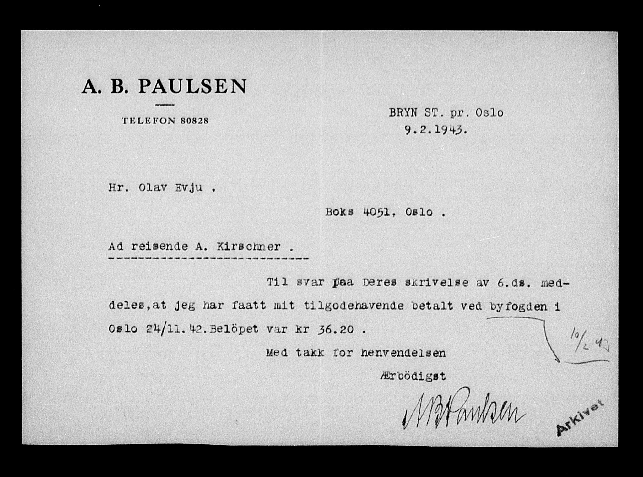 Justisdepartementet, Tilbakeføringskontoret for inndratte formuer, AV/RA-S-1564/H/Hc/Hcc/L0951: --, 1945-1947, p. 364