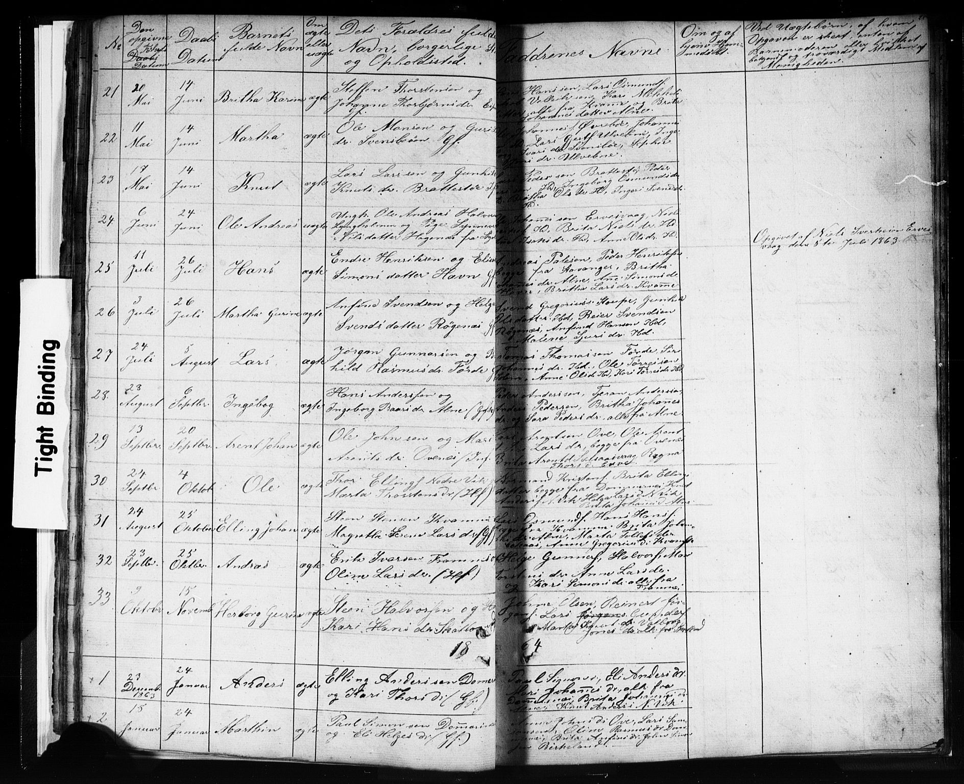 Sveio Sokneprestembete, SAB/A-78501/H/Hab: Parish register (copy) no. C 1, 1851-1865, p. 25