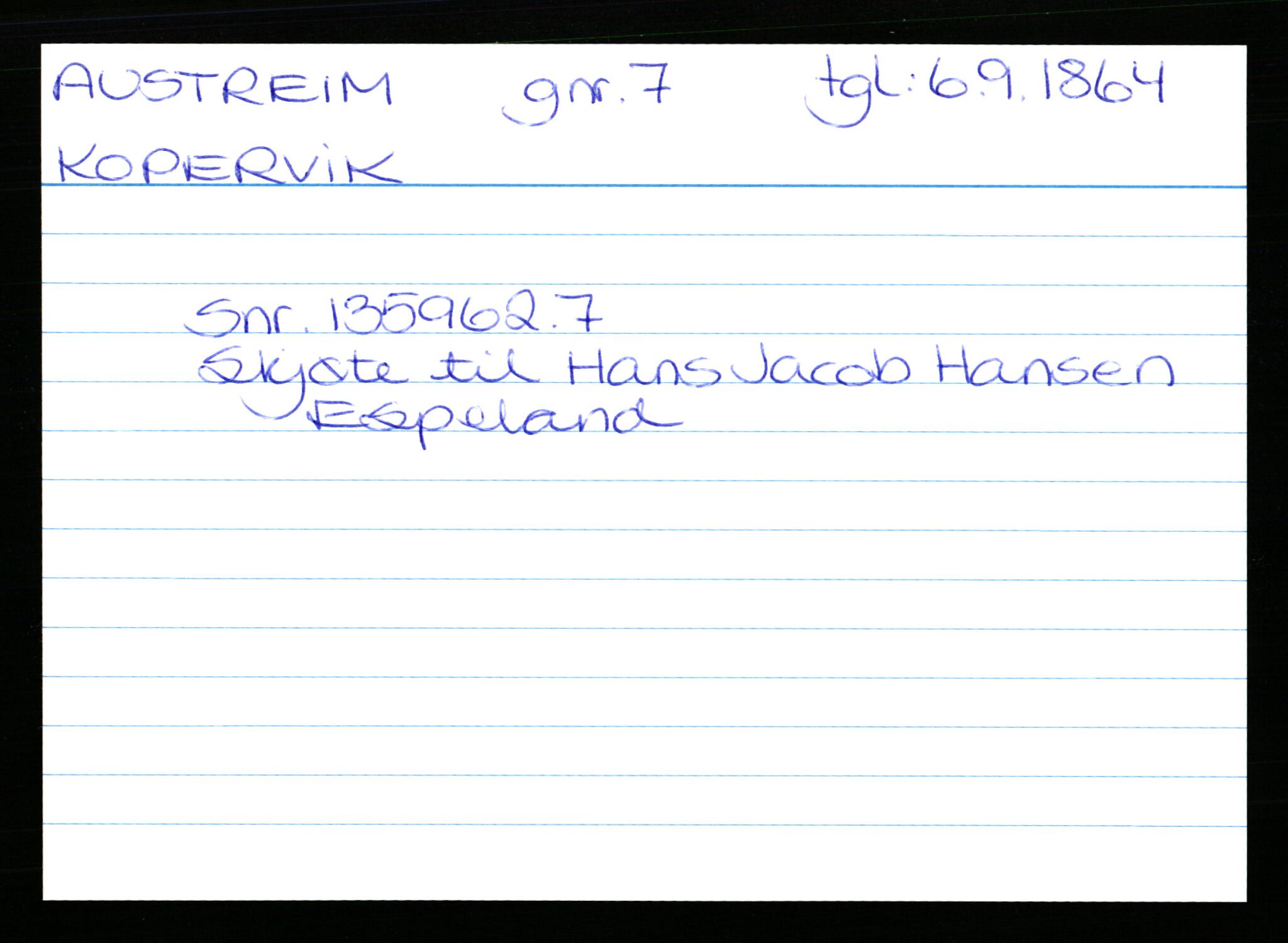 Statsarkivet i Stavanger, AV/SAST-A-101971/03/Y/Yk/L0002: Registerkort sortert etter gårdsnavn: Auglend - Bakkevik, 1750-1930, p. 304