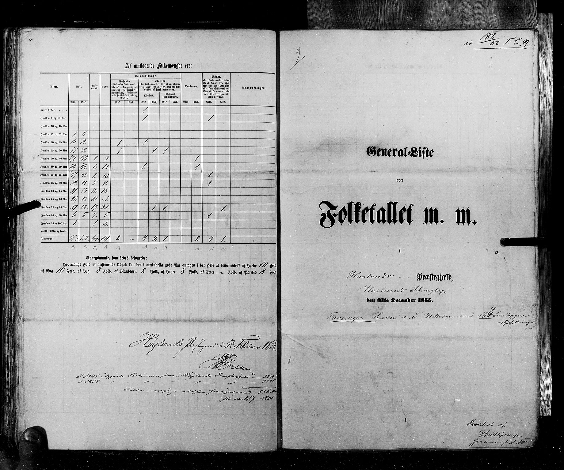 RA, Census 1855, vol. 4: Stavanger amt og Søndre Bergenhus amt, 1855, p. 49