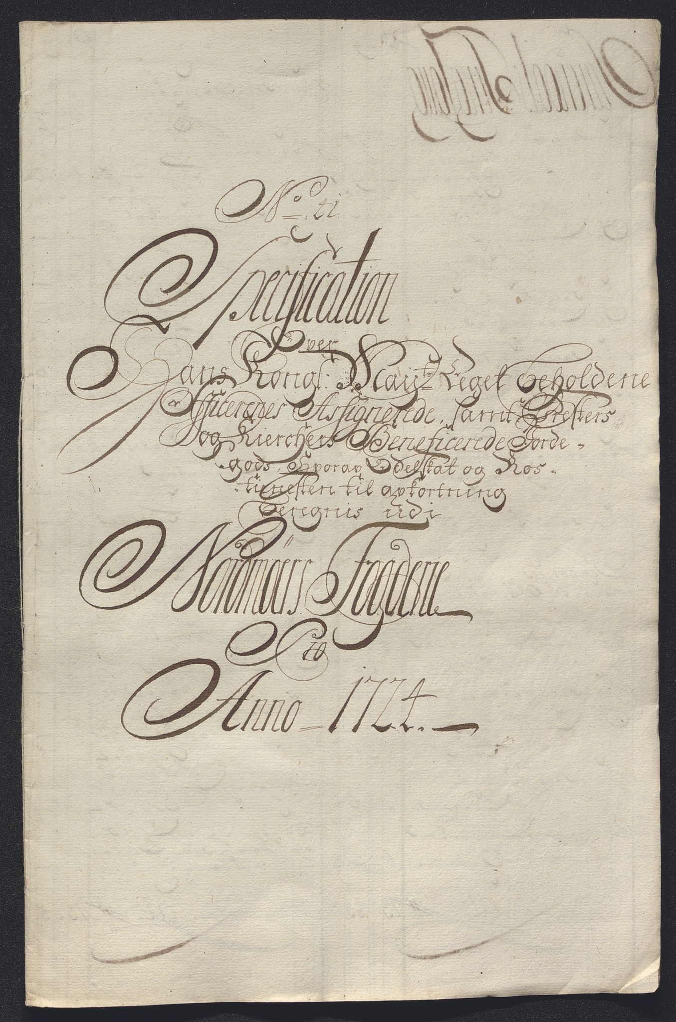 Rentekammeret inntil 1814, Reviderte regnskaper, Fogderegnskap, RA/EA-4092/R56/L3757: Fogderegnskap Nordmøre, 1724, p. 261